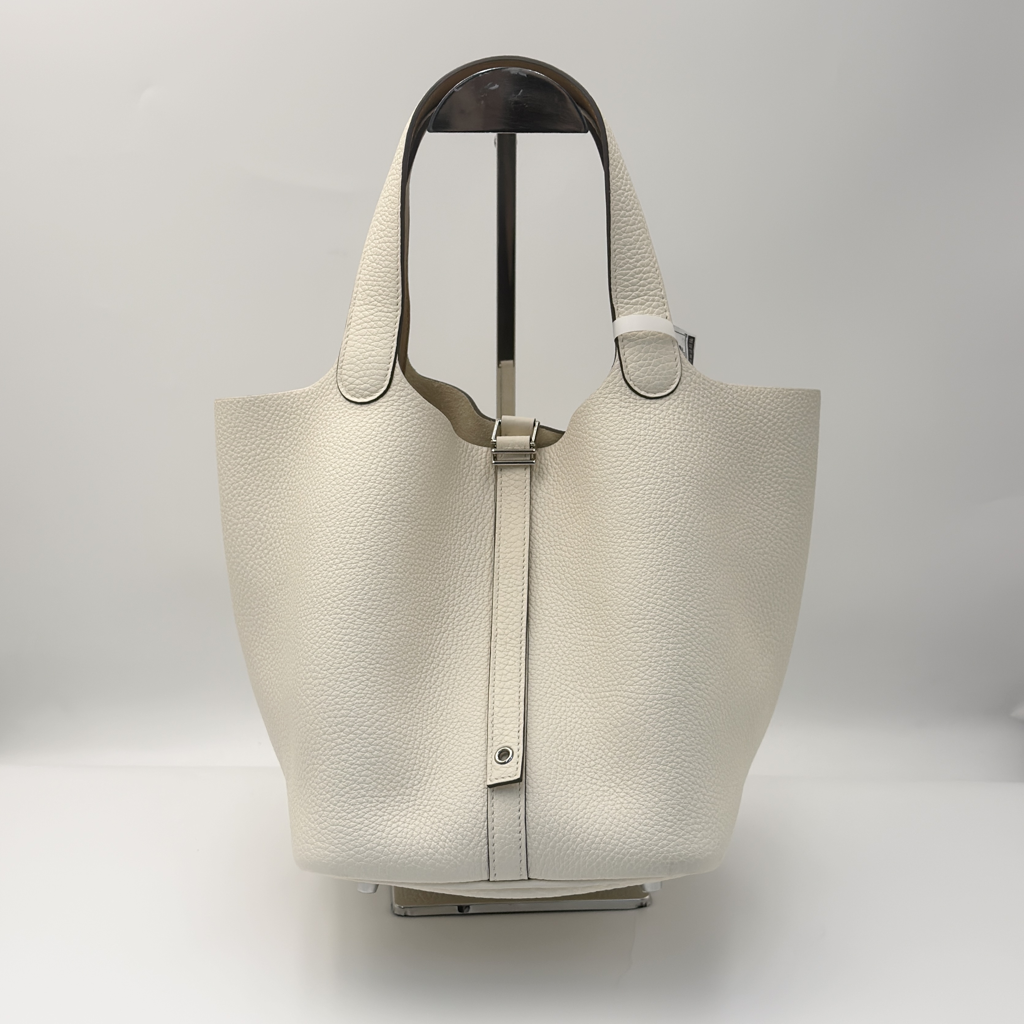 【熱門配色 】Hermes Picotin 22 菜籃子Nata奶油白拼啡色皮