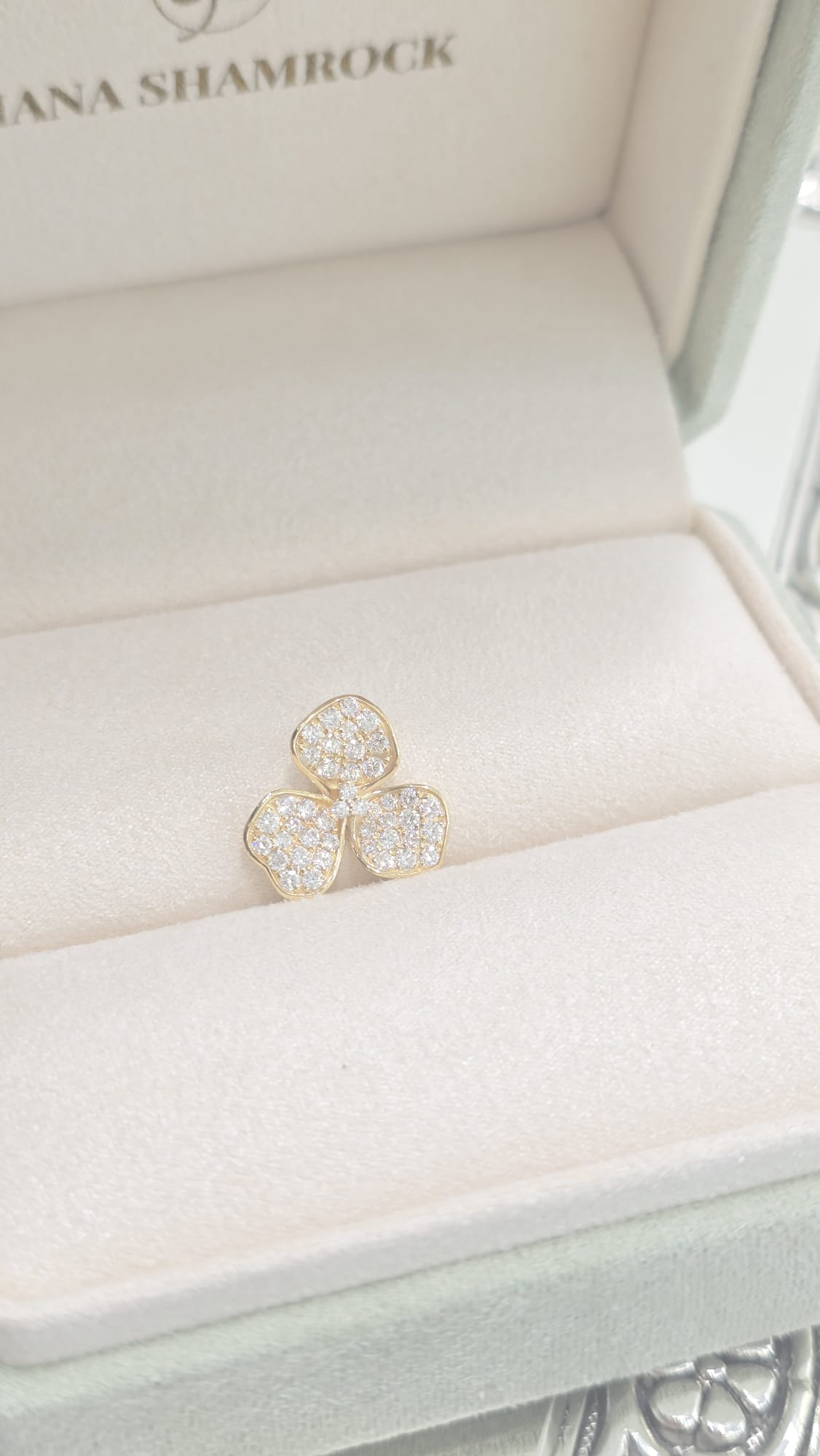 18K三葉草鑽石吊墜 d0.5ct