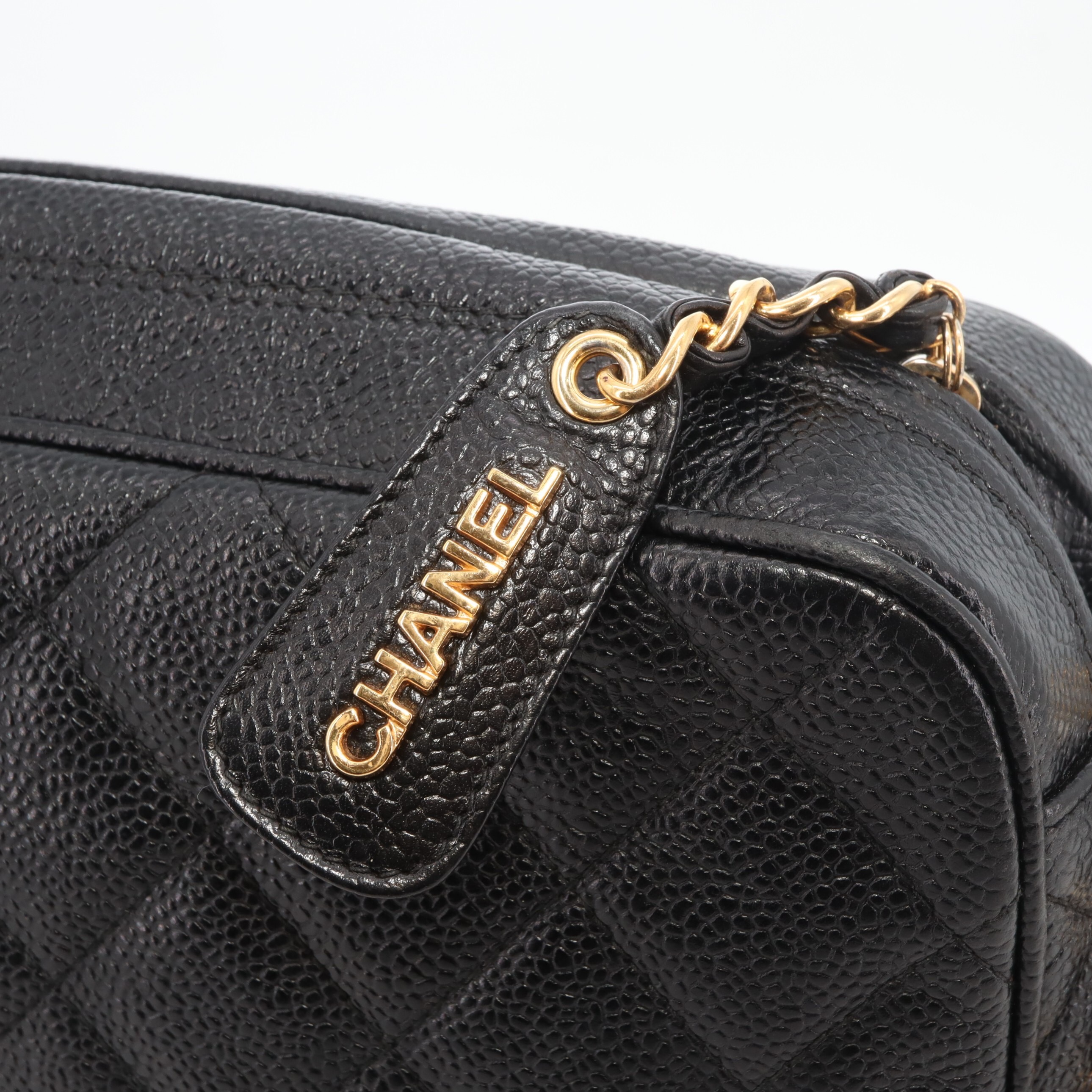 Chanel Matelasse Coco Mark Caviar Chain Camera Bag