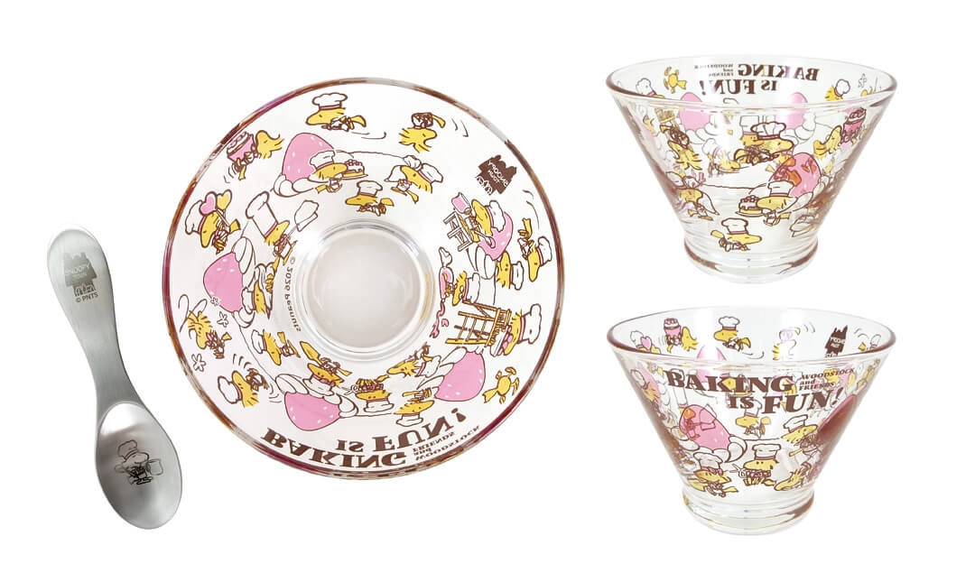 🌸 【預訂】Mini glass bowl & small spoon -BAKING IS FUN! ~Baking cakes is fun!