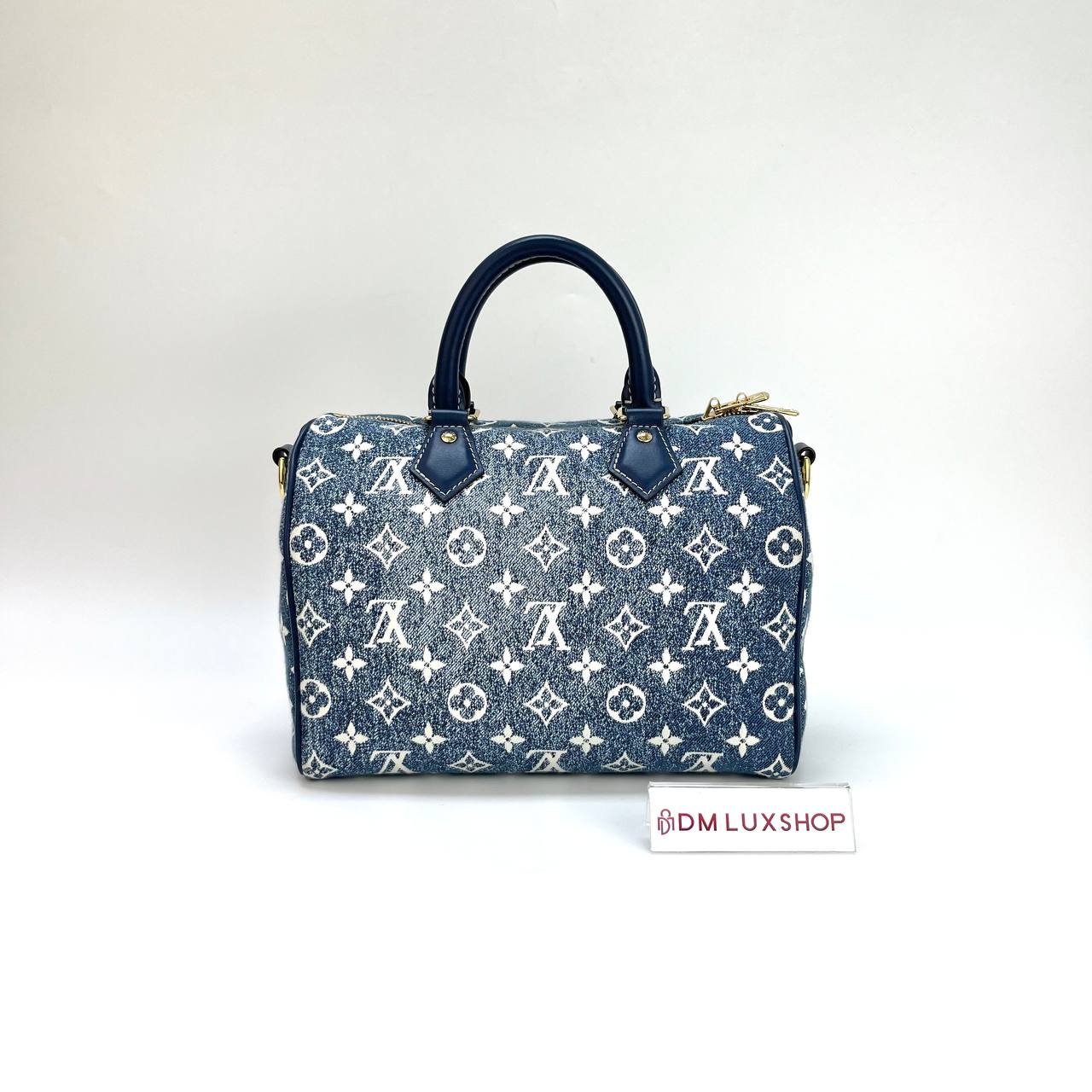LV Monogram Denim Speedy 25 GHW