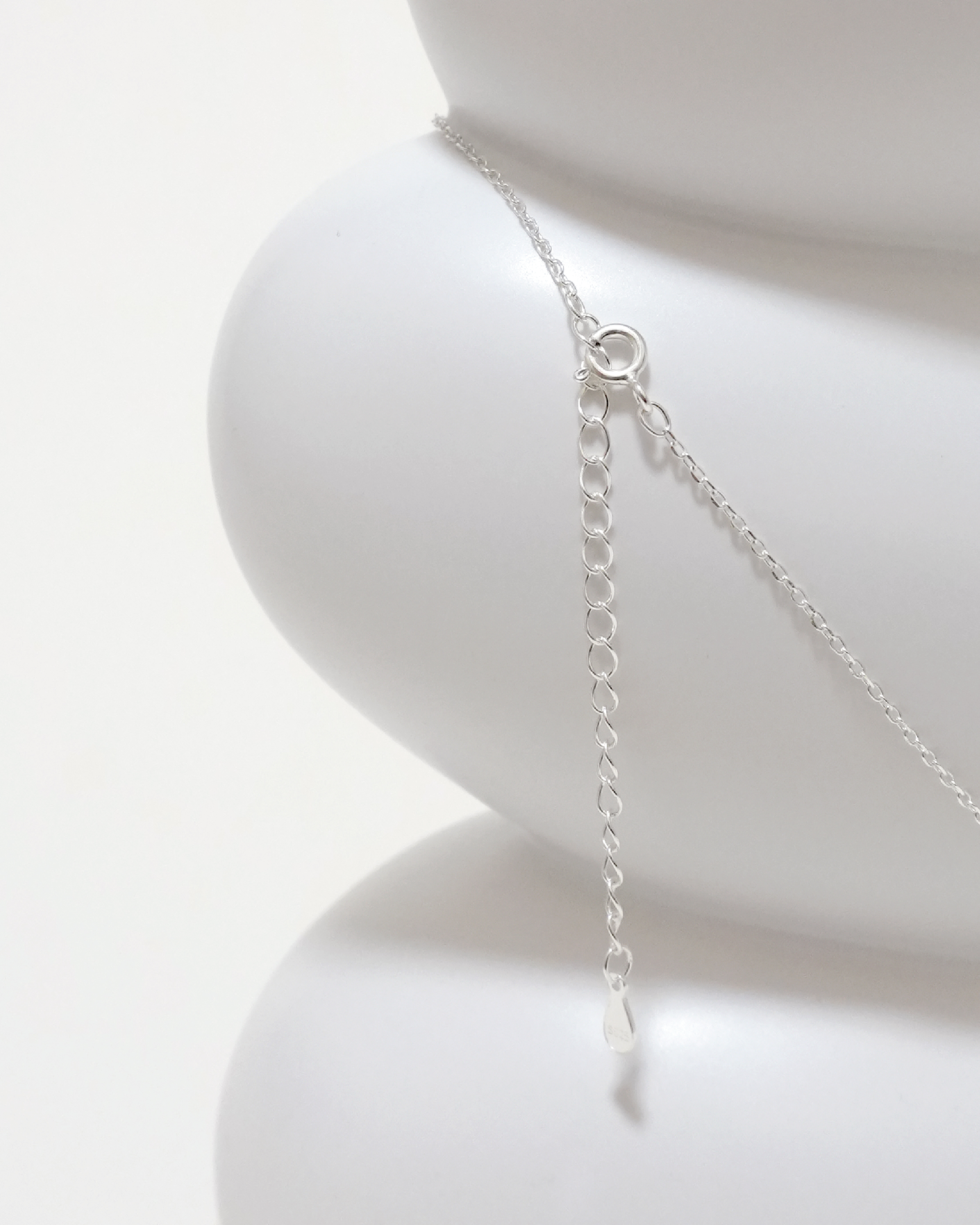 Zirconia Silver Drop Necklace
