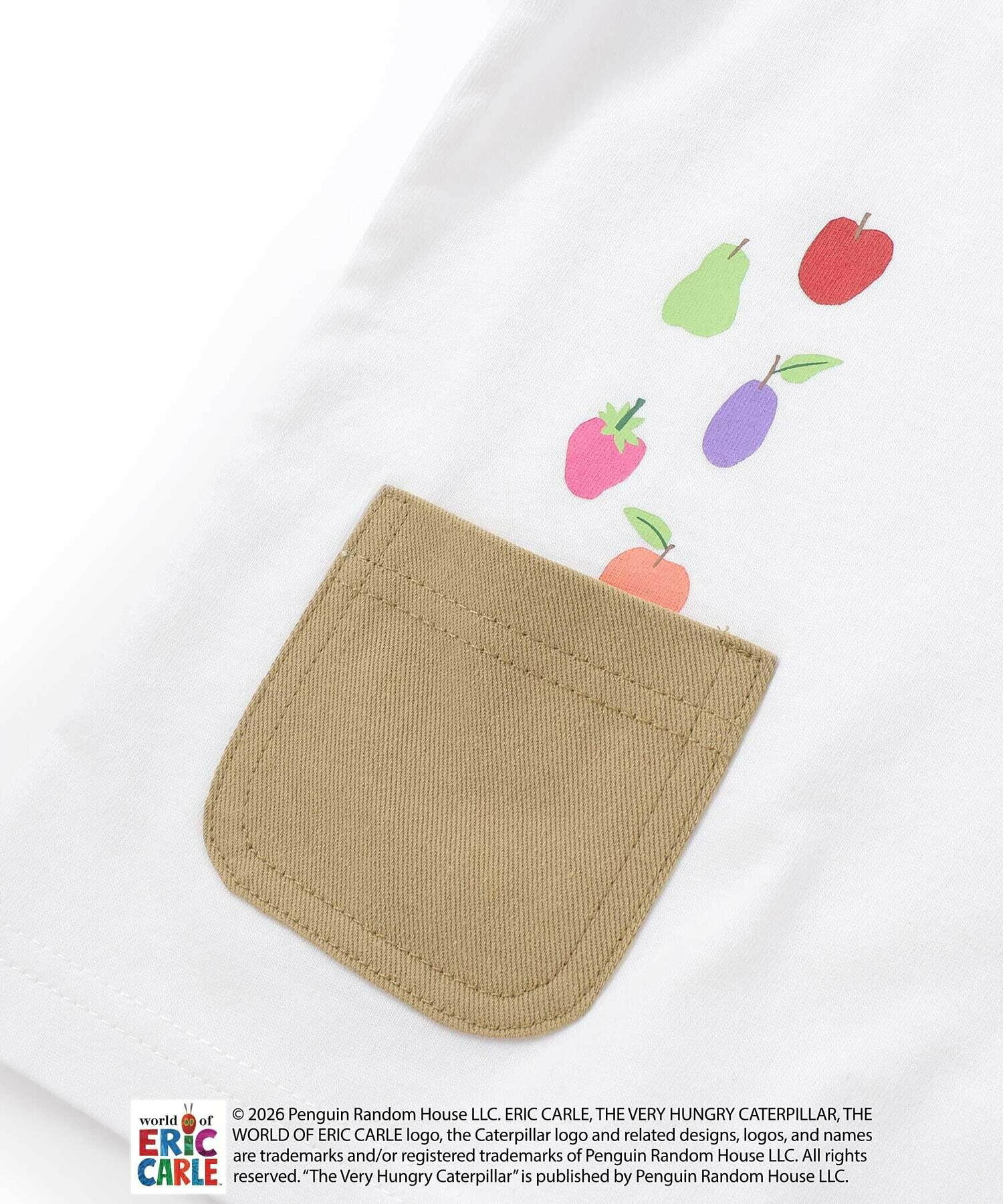 🇯🇵預訂 日本直送🇯🇵Slap Slip x 好餓的毛毛蟲系列印花口袋拼色短袖T恤