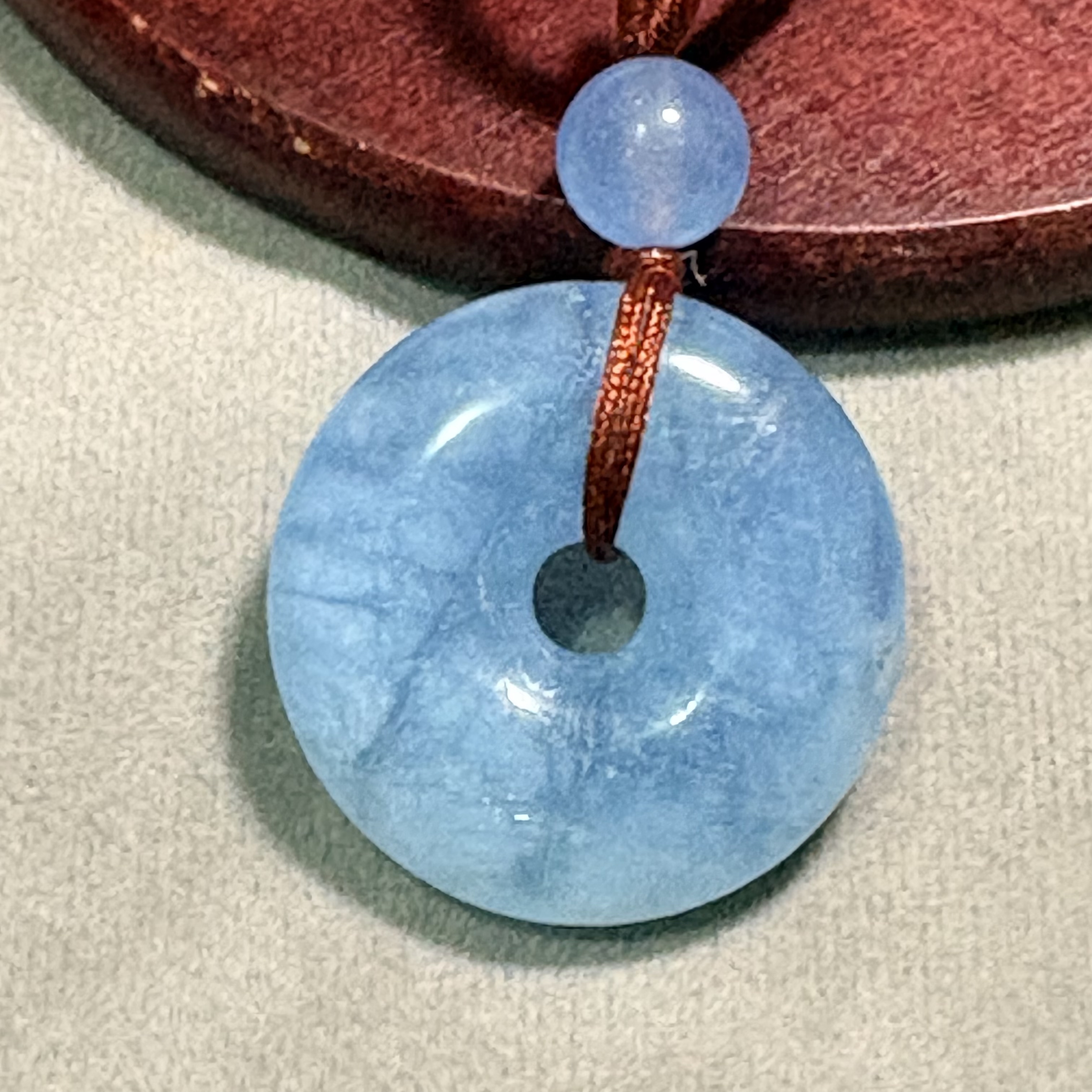 海藍寶平安扣 No.19-134 規格：直徑：26.4 cm 重：9.1 g