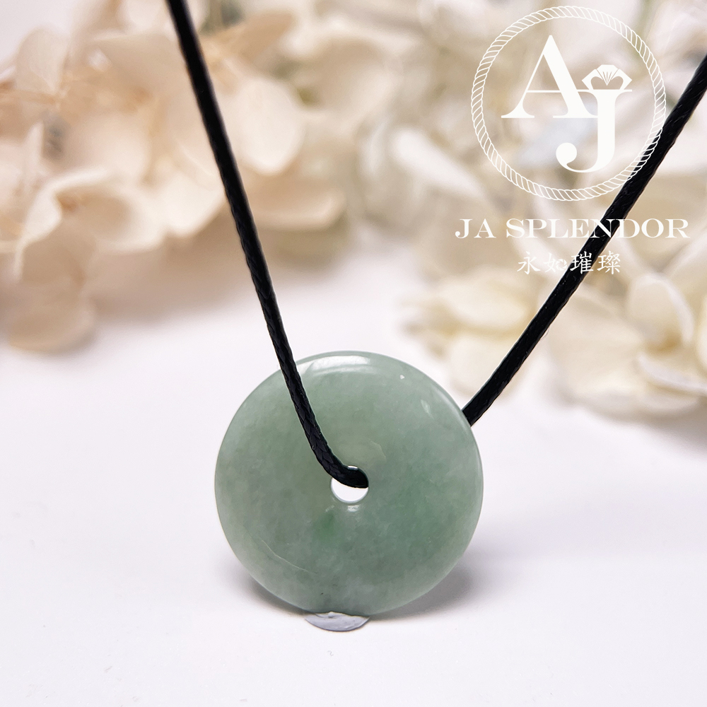 JN-3124 天然翡翠A玉 果綠平安扣