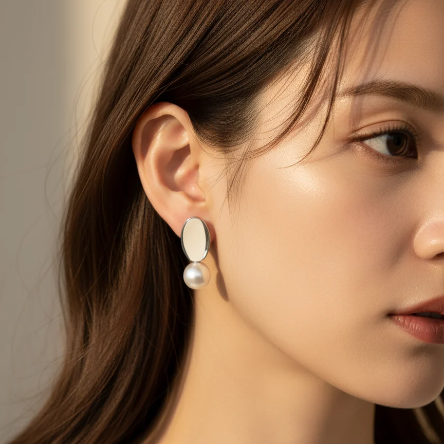 Boccia Titanium 05104-01鈦金屬 / 珍珠耳環