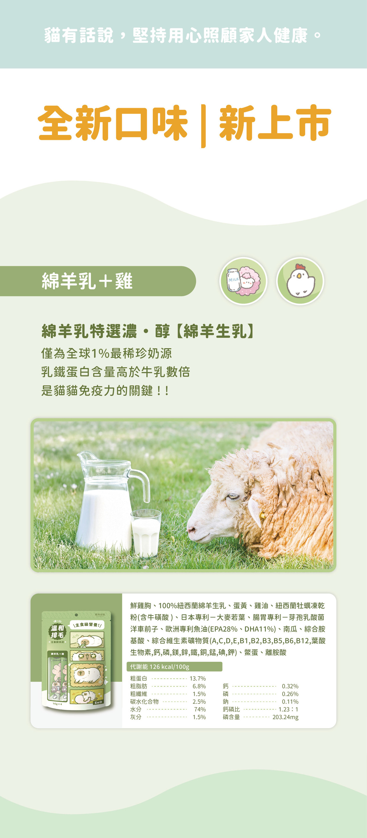 貓有話說｜溫和排毛｜捏一口｜主食鮮肉泥