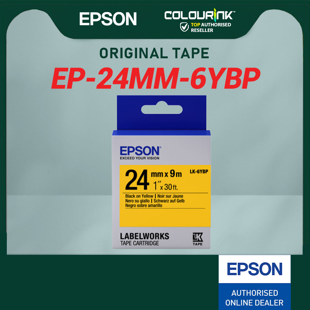 Epson Original Genuine LK Tape 18mm 24mm 36mm 5WBN 5KBM 5SBM 5YBP 5TBN 6WBN 7WBN 7YBP Laminate Label Sticker