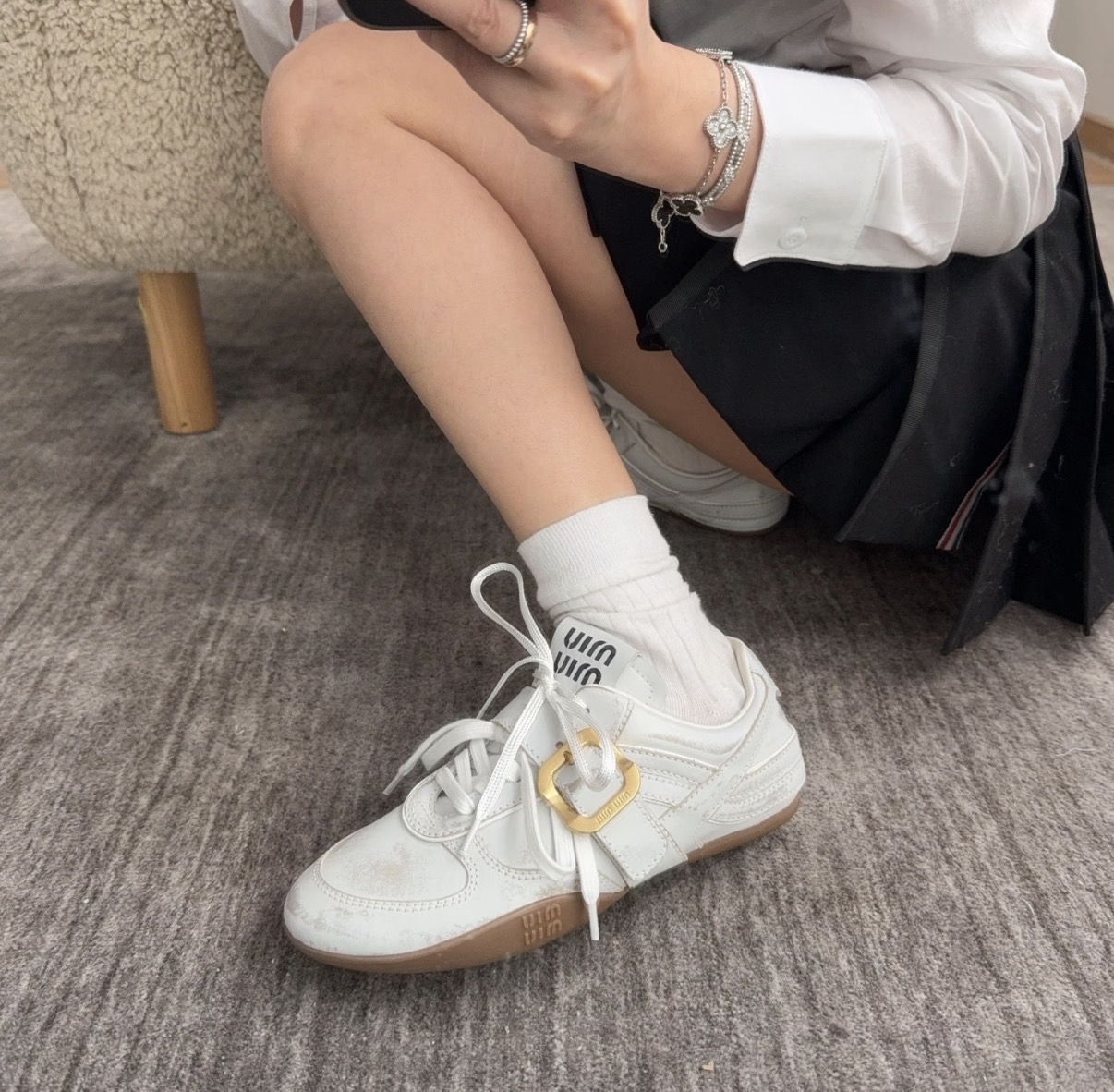 限時優惠✨訂貨📮MIUMIU Gymnasium造舊sneaker  Size 36/36.5/37/37.5/38.5/39/40/41