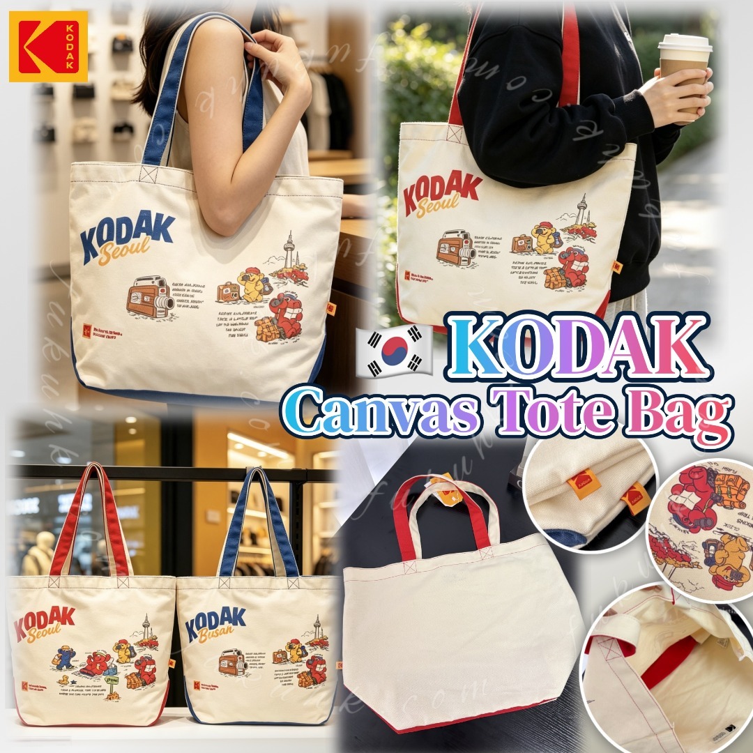 韓國限定款🇰🇷 KODAK Canvas Tote Bag 帆布托特包