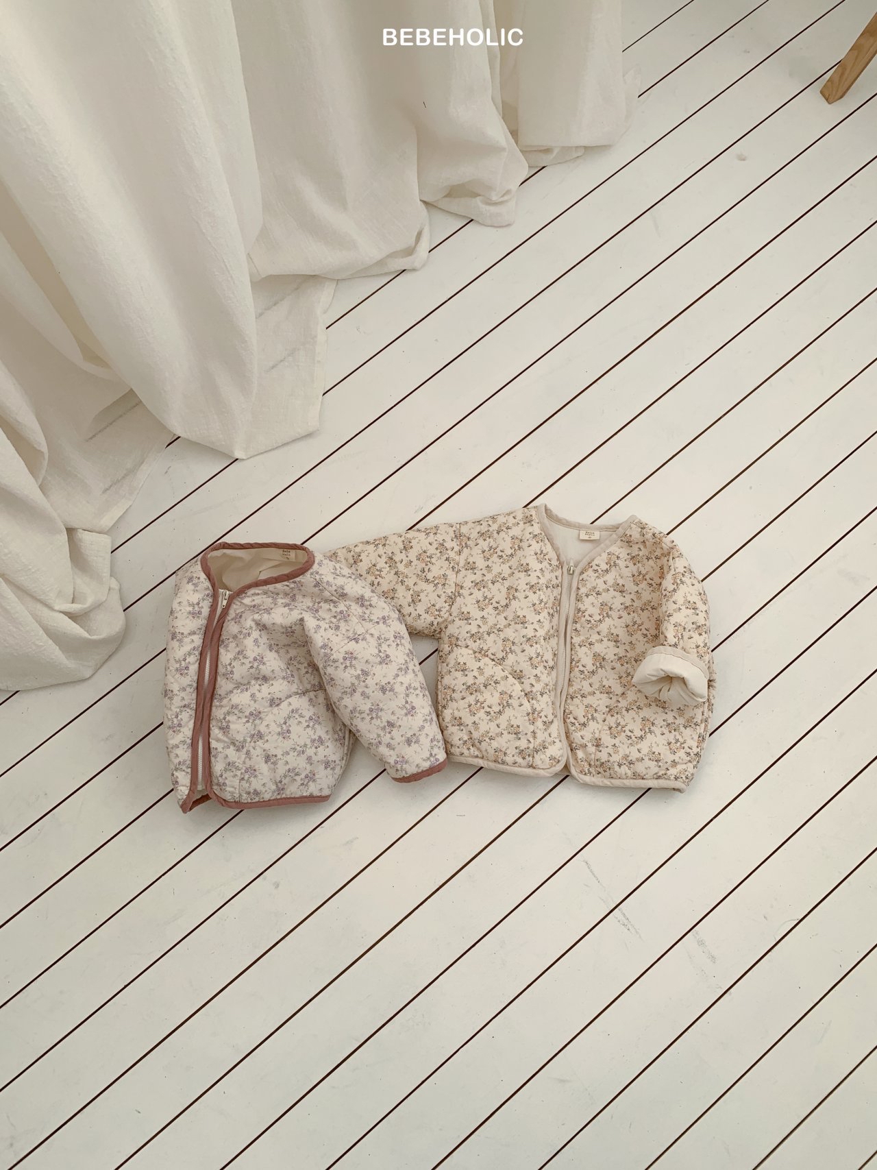 🌸預訂 韓國直送🌸🇰🇷BEBEHOLIC兩色碎花拉鍊外套