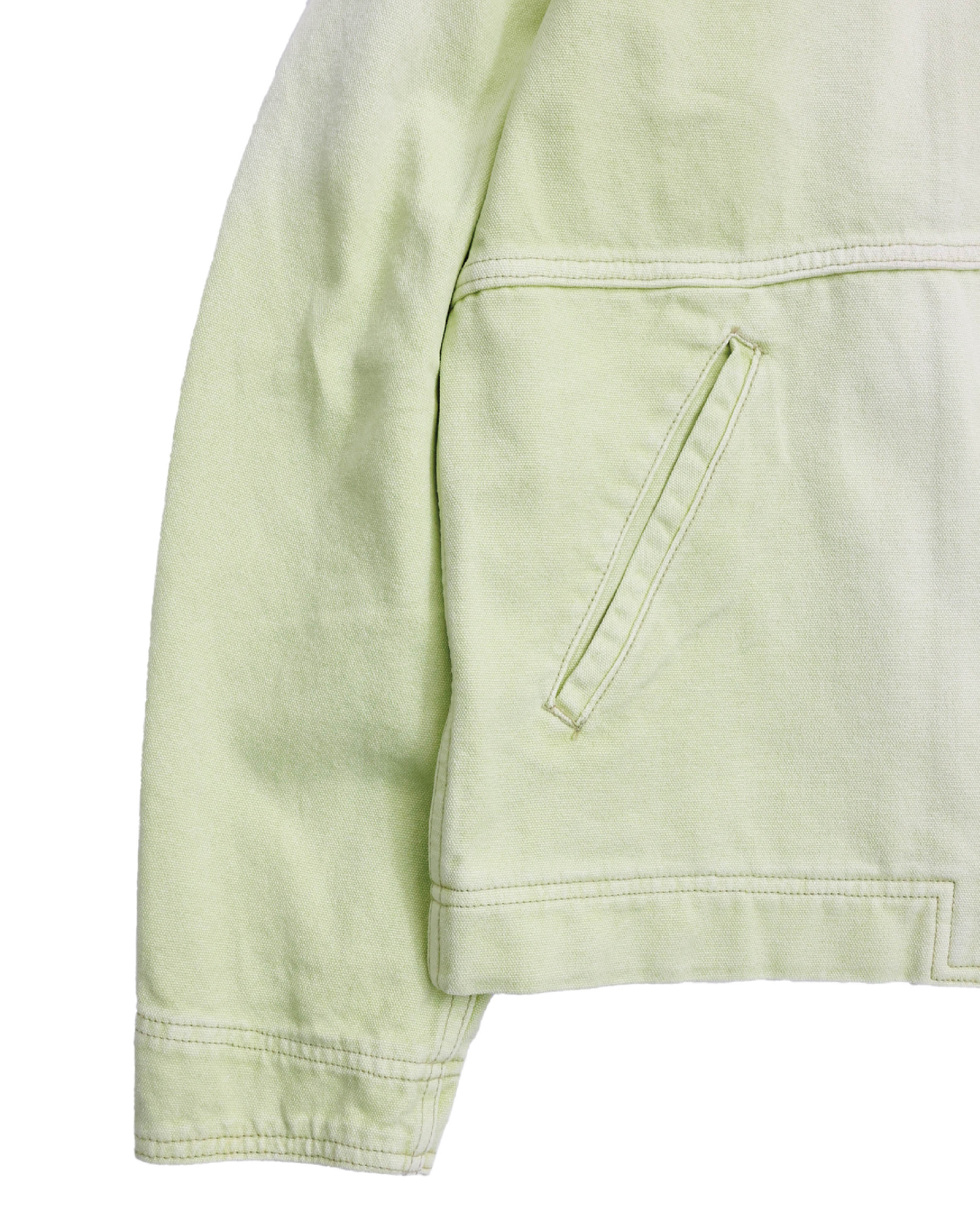 999HUMANITY  - WASHED CANVAS TRUCKER JACKET (LIGHT GREEN)