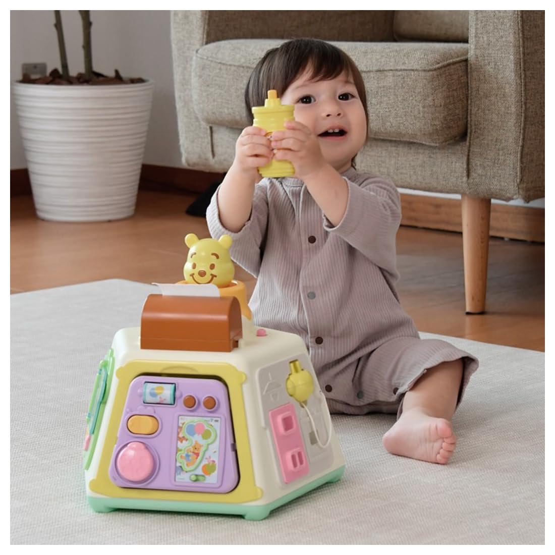 🇯🇵預訂 日本直送🇯🇵Winnie The Pooh小熊維尼知育玩具三合一變形教育盒6m+