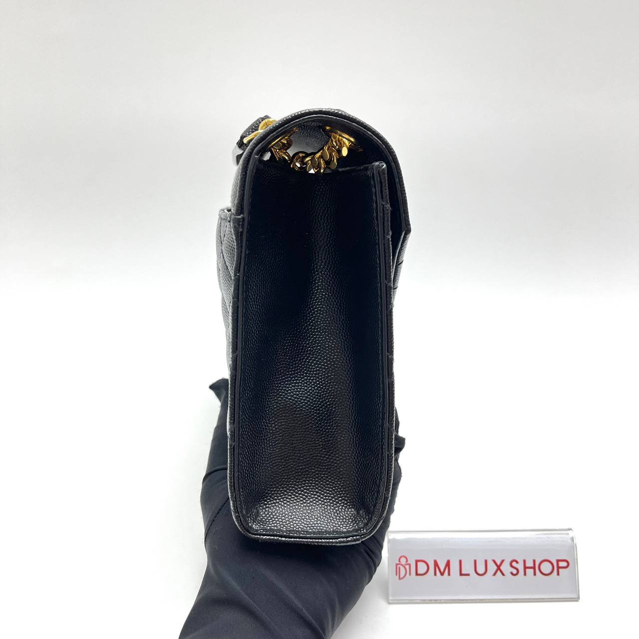 YSL Black Envelope Medium GHW