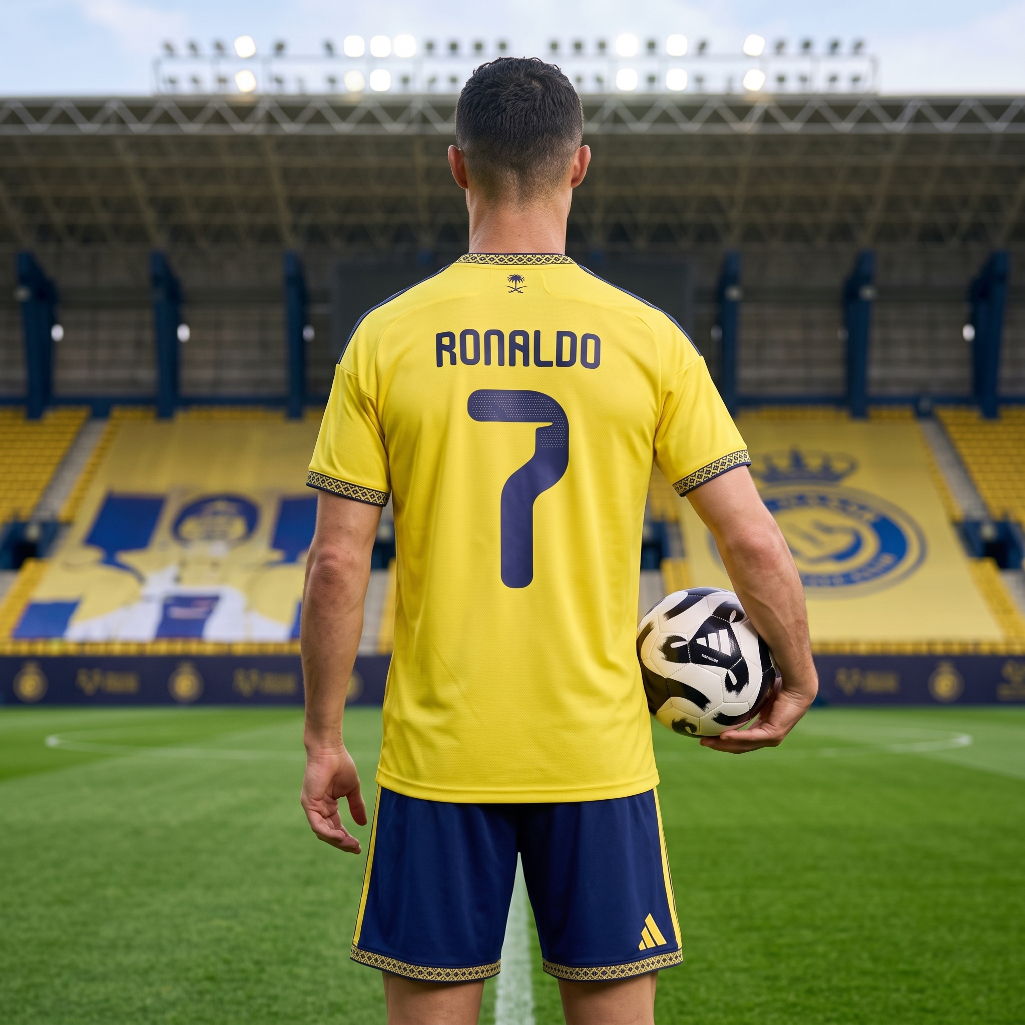 📧郵票意象圖紋 Adidas Al-Nassr 艾納斯 2026-27 主場球迷版球衣連RONALDO印字 KB2014
