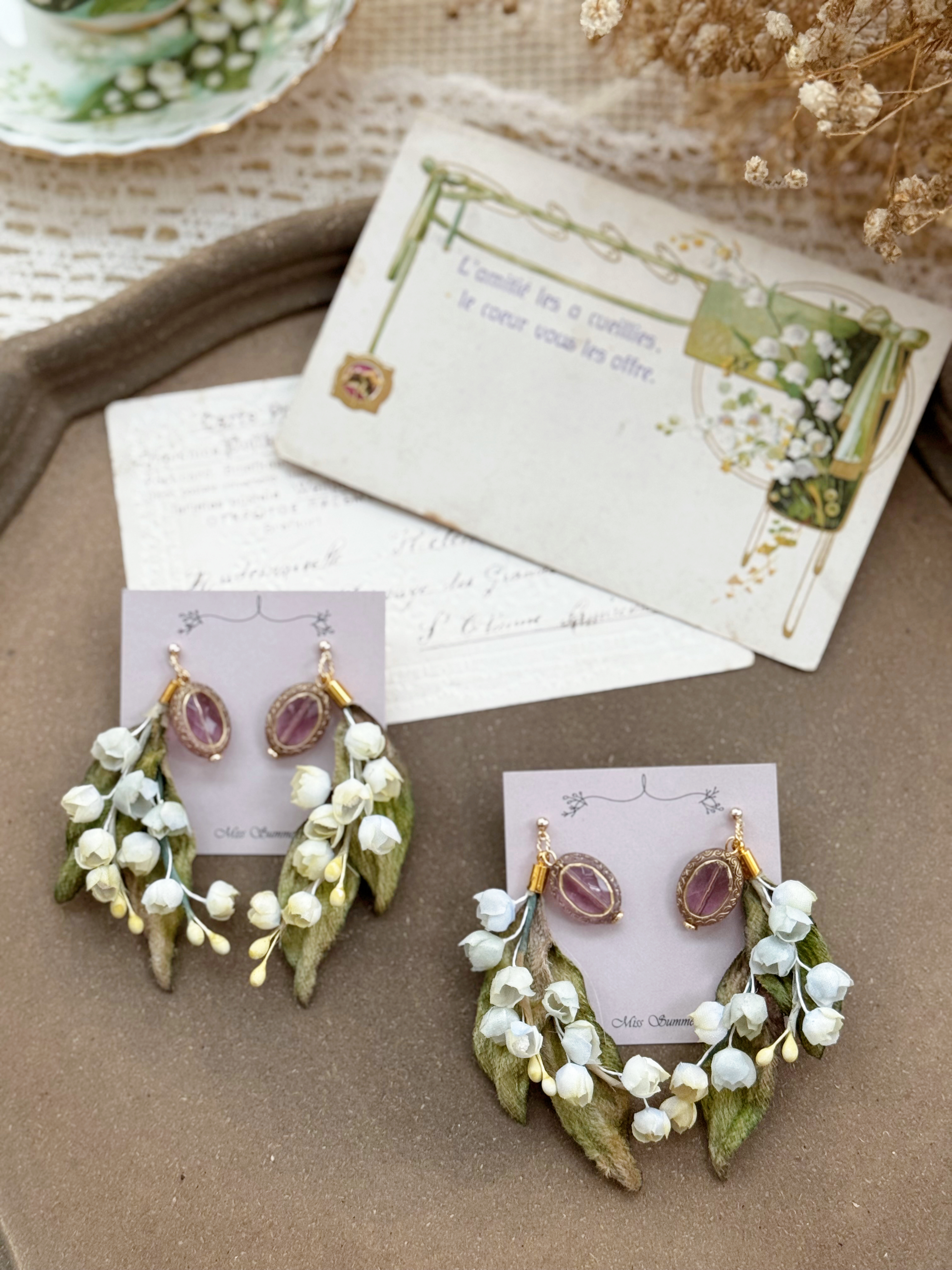 鈴蘭耳環（復古）