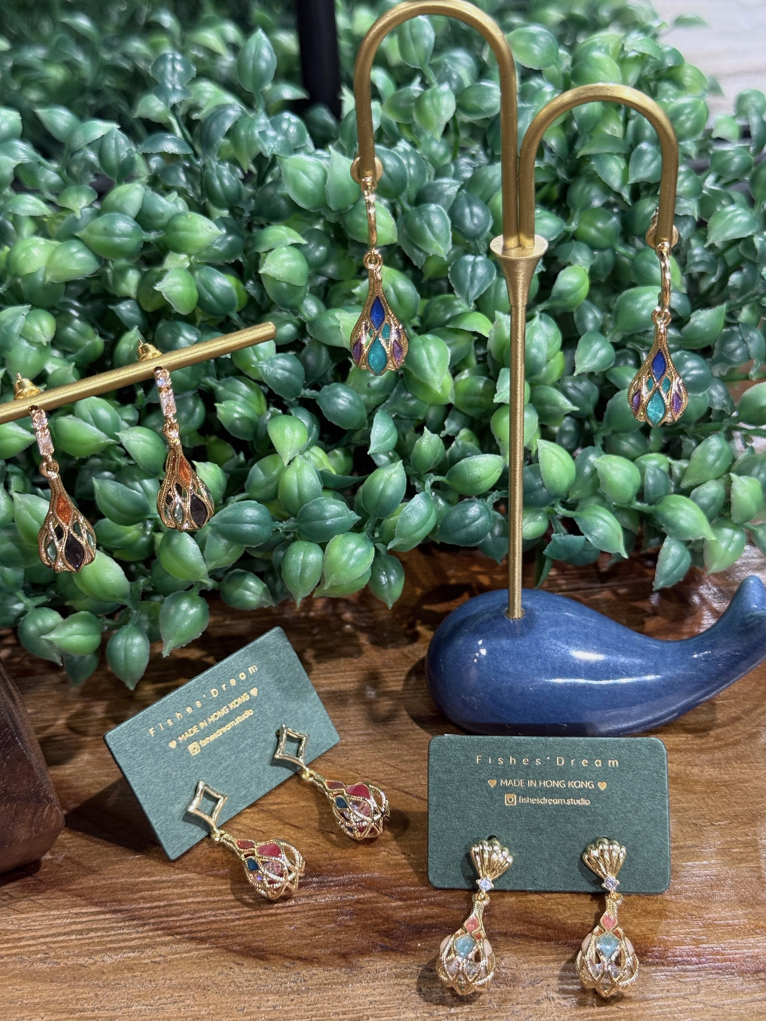熱氣球 Hot Air Balloon Dangle Earrings | 垂墜款耳環