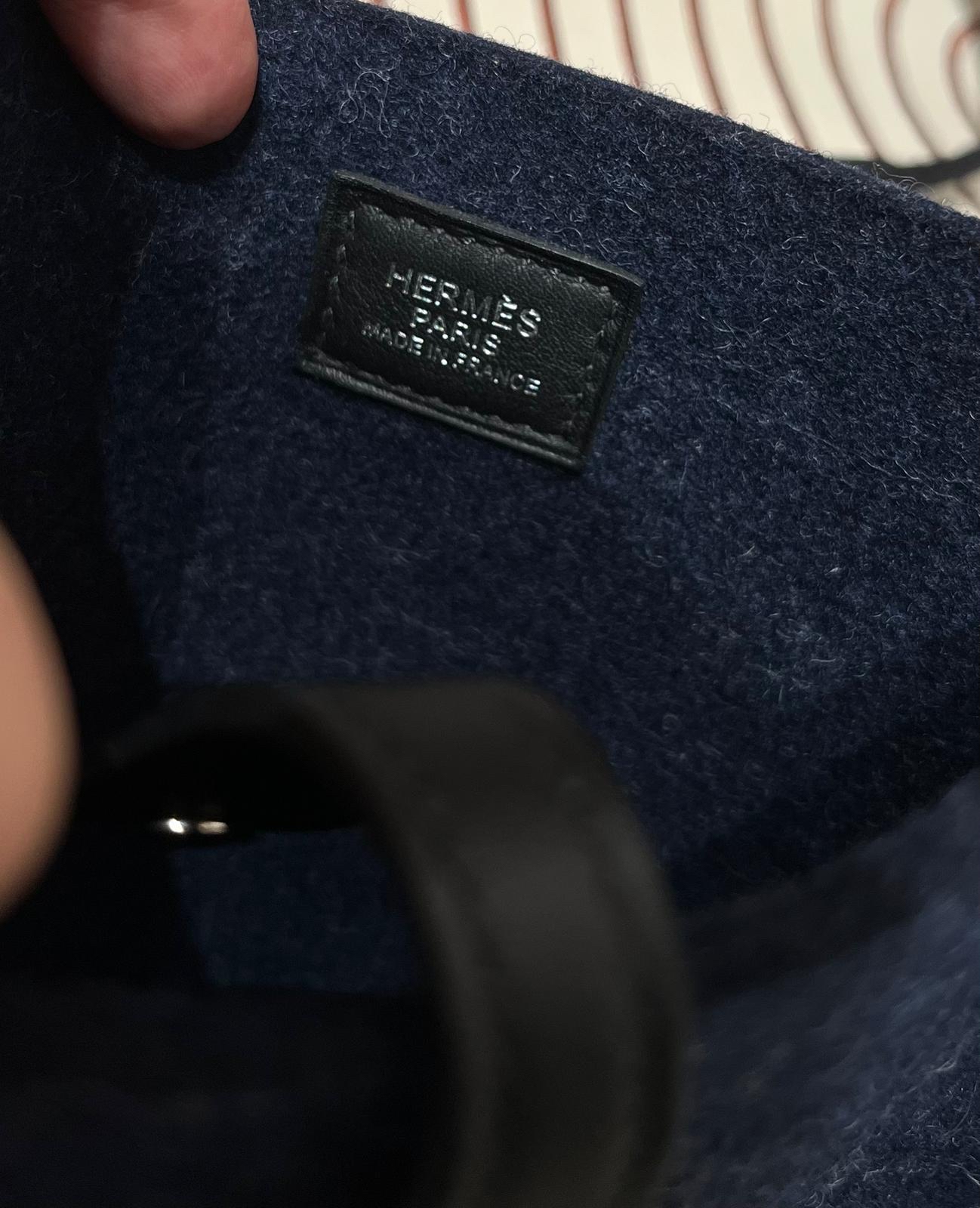 全新 HERMES Mini Evelyne 16 ,2Z 午夜藍 Bleu Nuit牛皮 Feutre 羊毛氈銀扣,STAMP Z , 100%Authentic,全新未使用品 ✅收據✅dust bag✅box 