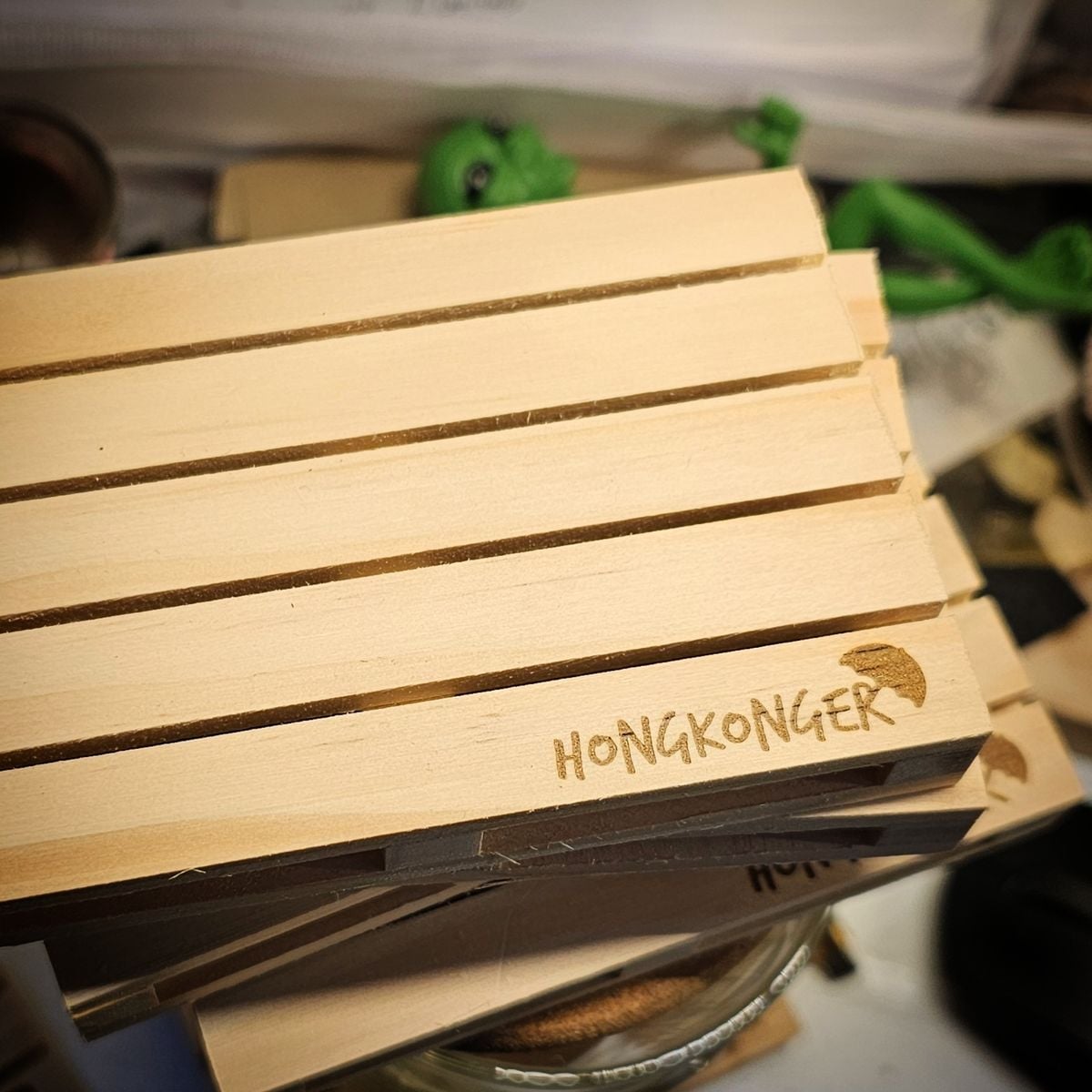 HONGKONGER 實木卡板杯墊