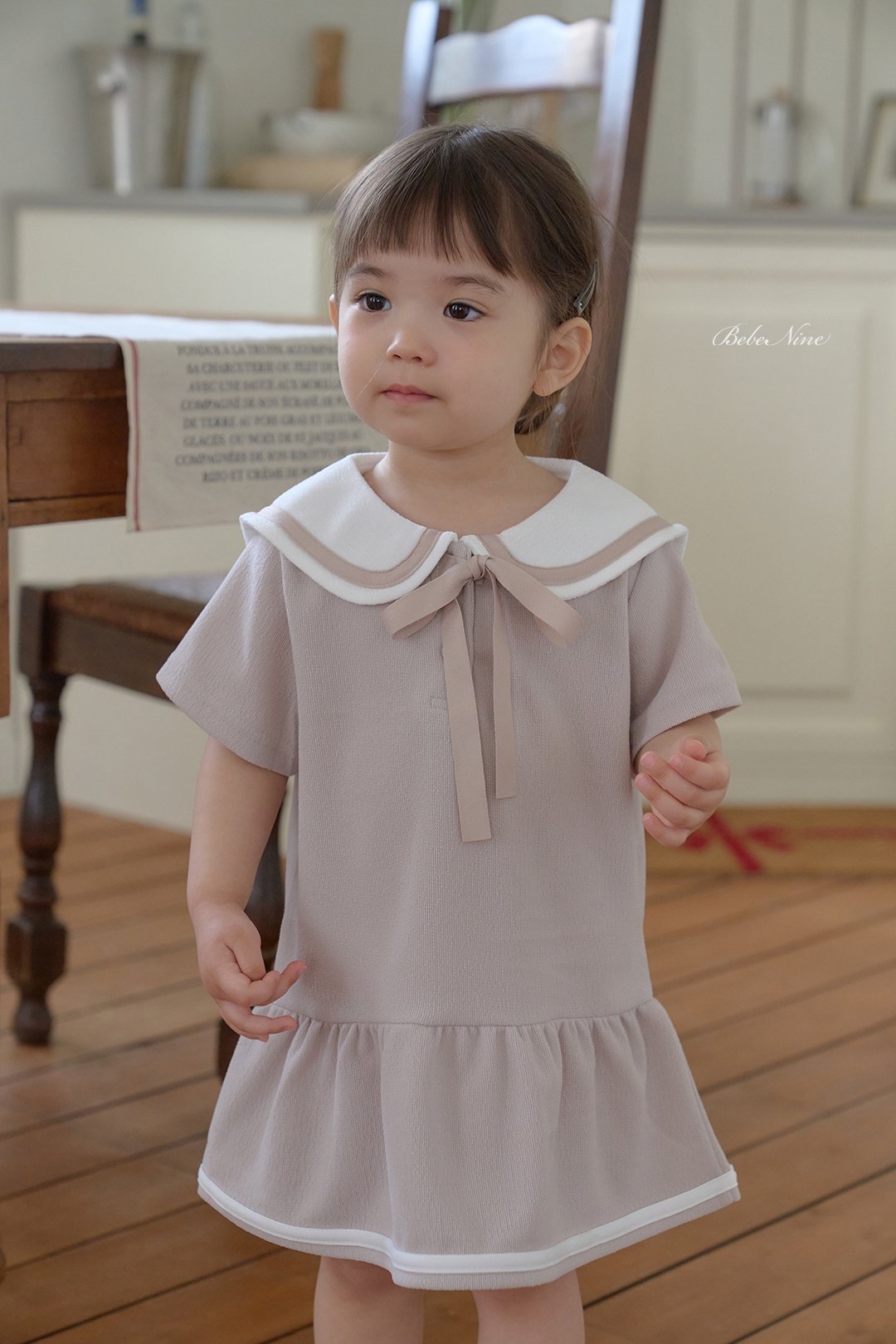 ☀️預訂 韓國直送☀️🇰🇷Bebenine三色海洋風水手領短袖連身裙