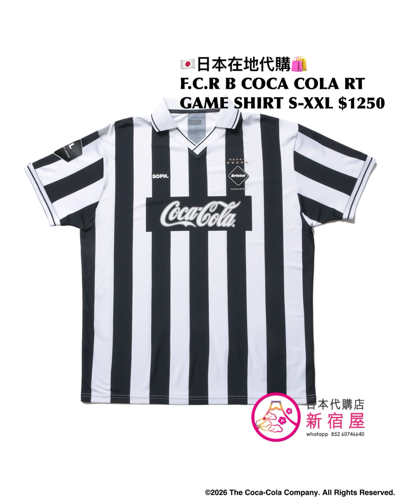 F.C.REAL BRISTOL x COCA COLA RETRO GAME SHIRT 