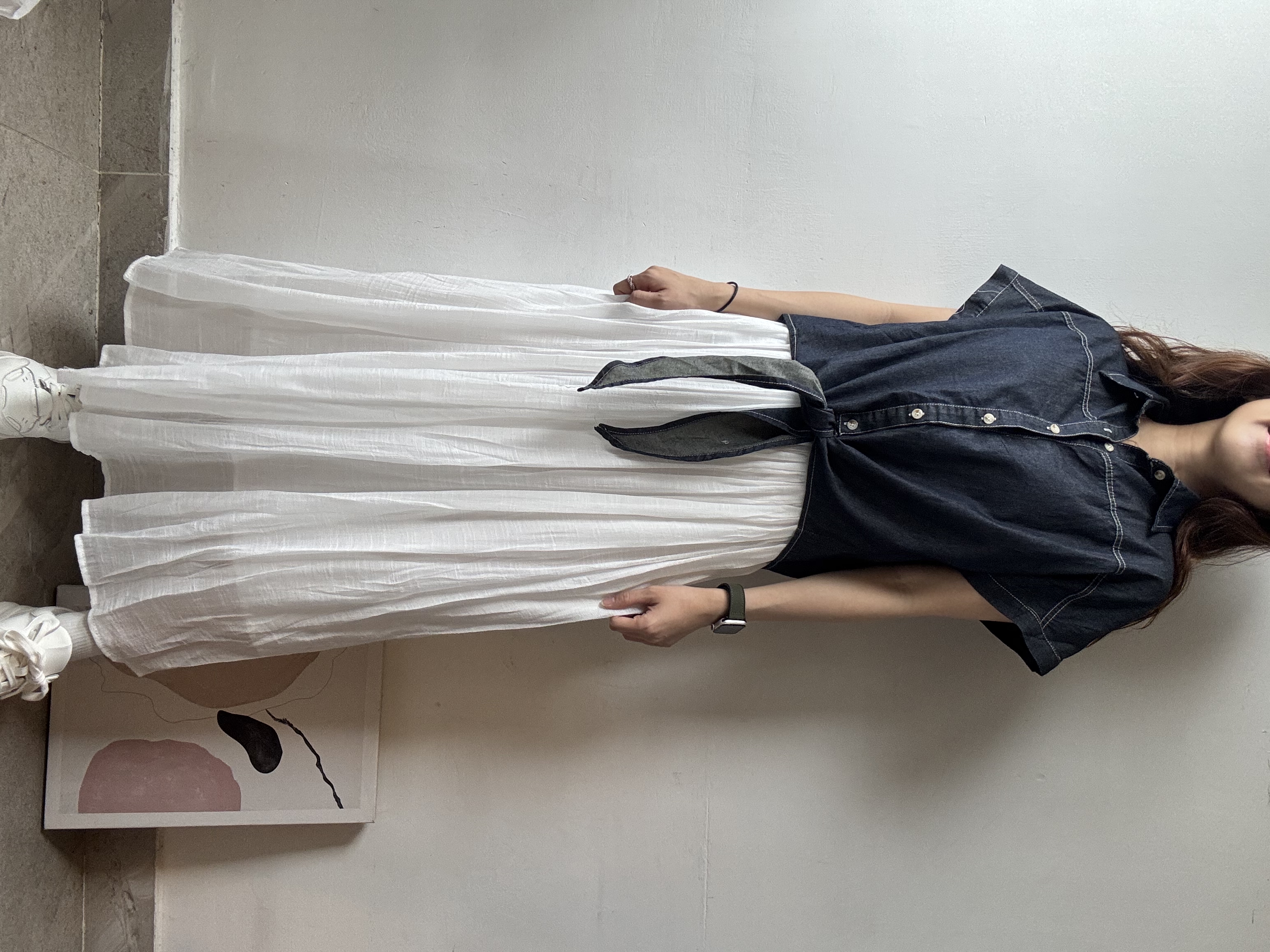 牛仔Top + 裙set 