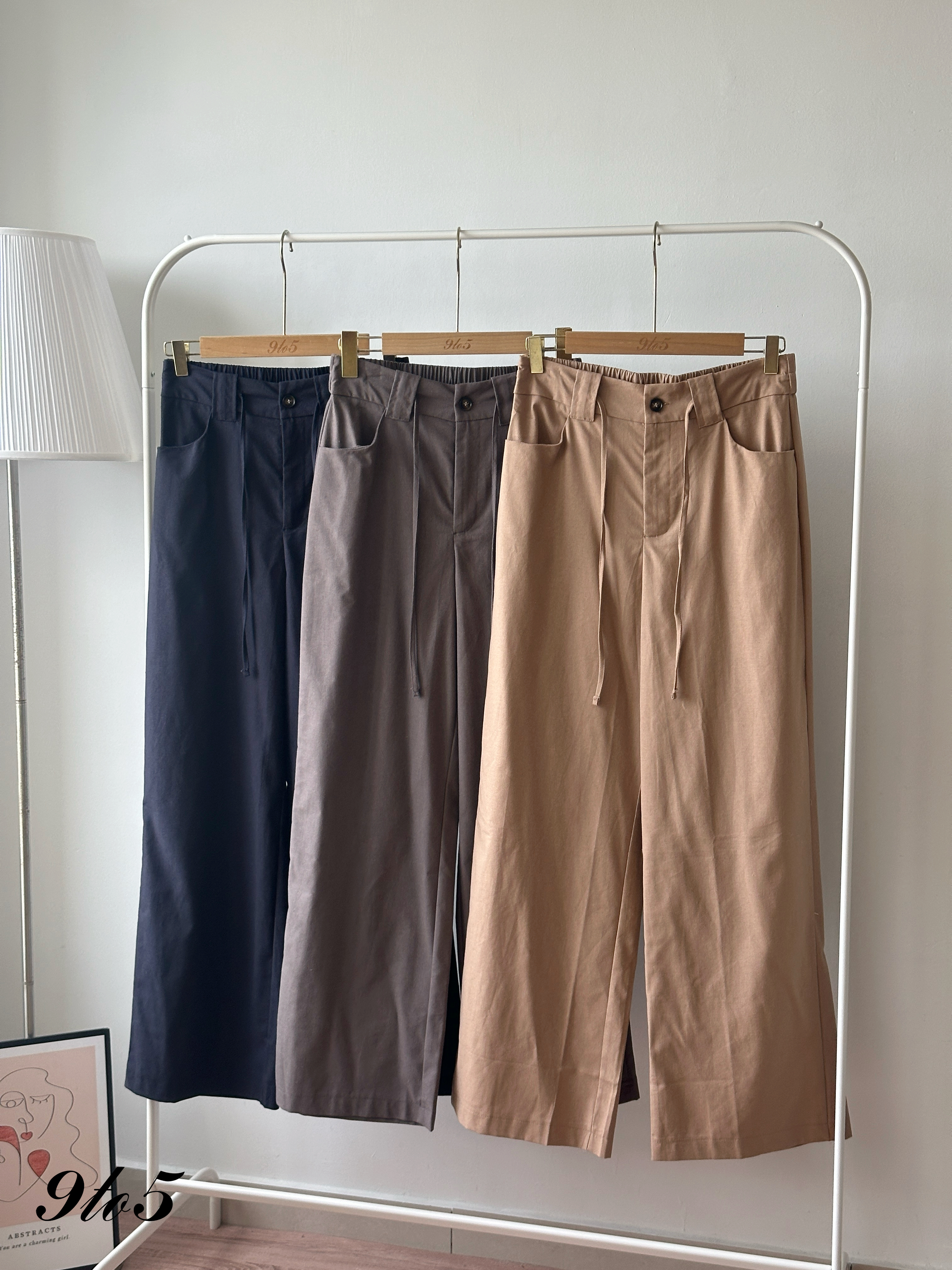 S1971 Linen Long Straight Pants - 3 Colors 