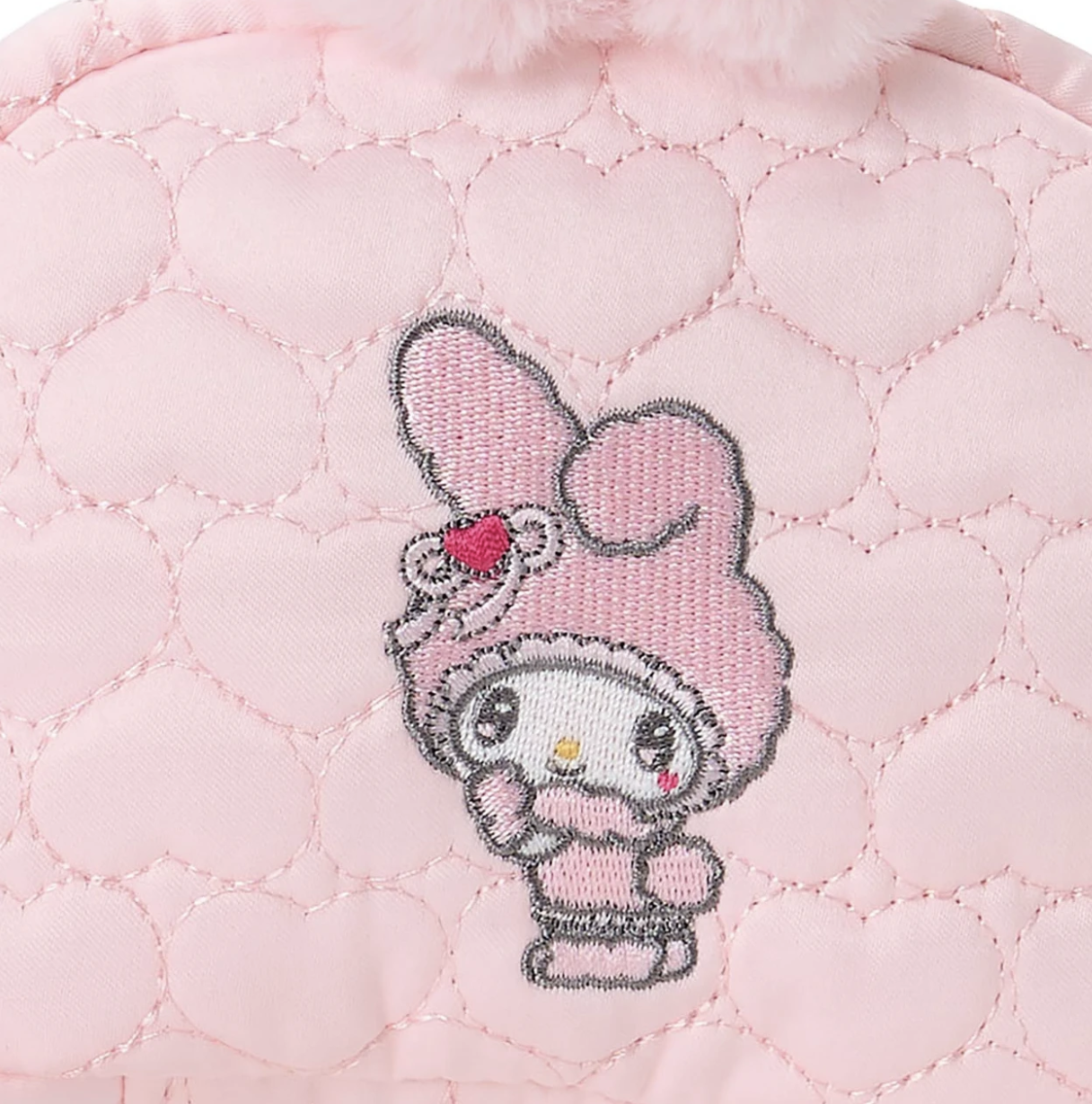 Sanrio My Melody50週年＆Kuromi20週年 愛心絎縫迷你拉鍊收納袋