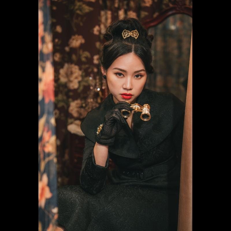 (SOLD OUT)Limited Edition - Edwardian Lady Winter Walking Coat Jacket - Black (FM163)