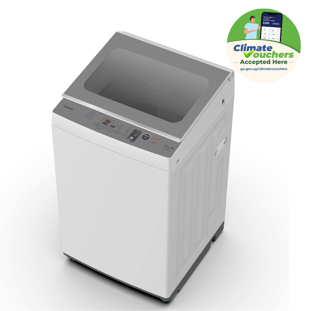 Toshiba 9kg Top Load Washing Machine AW-M1000FS(WS) IOE