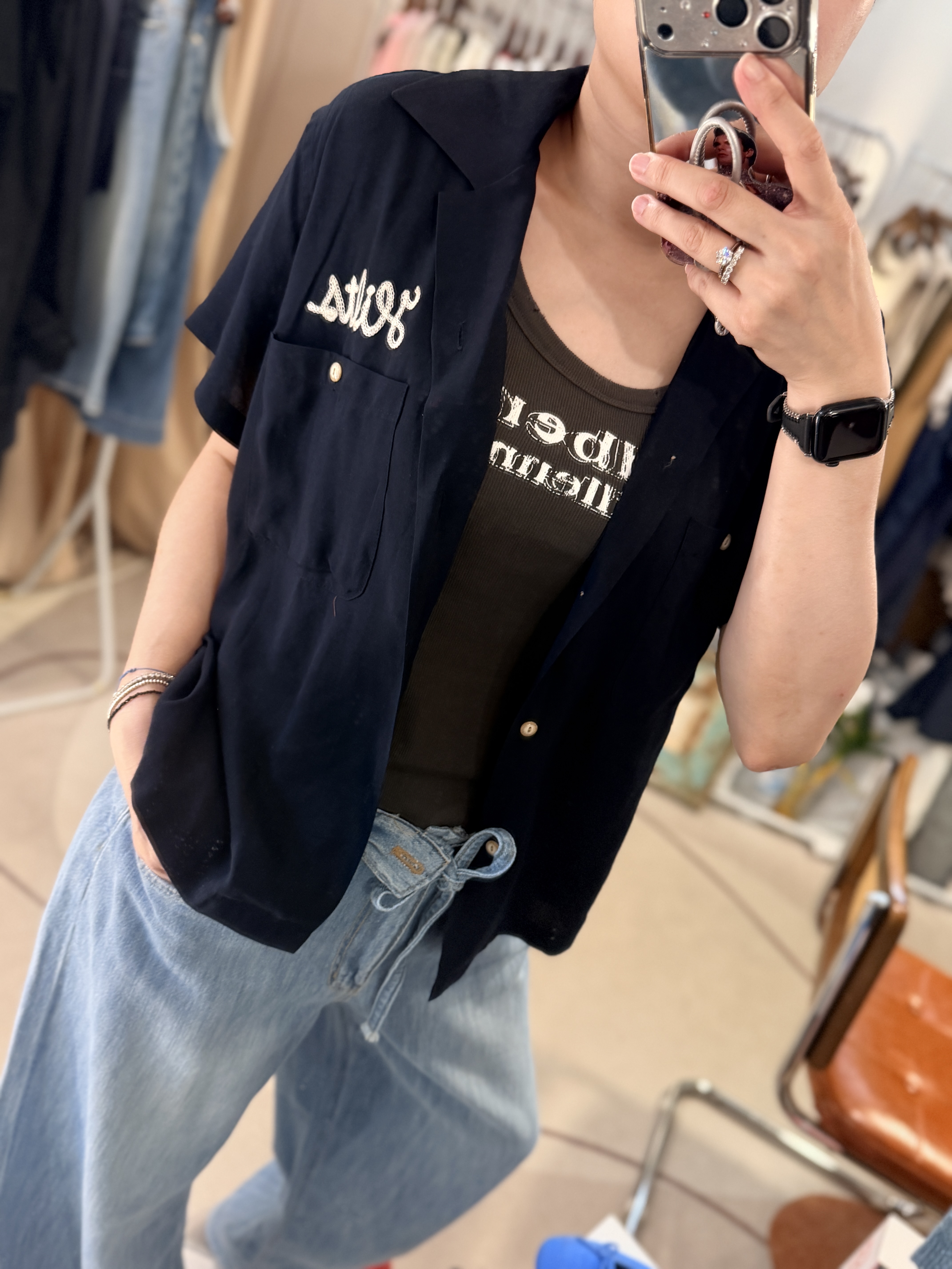 Linen embroidered shirt