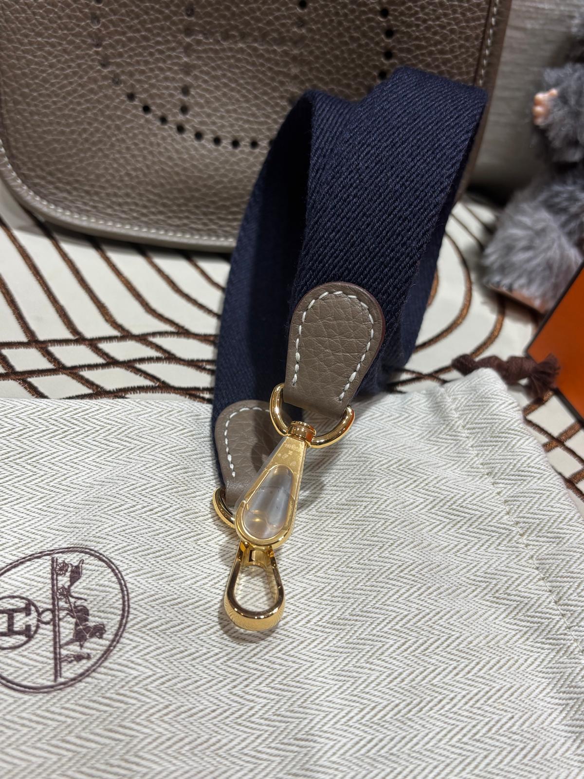 全新Hermes mini evelyne STAMP K 大象灰金扣 100%Authentic,100%new 全新✅dust bag ✅box  