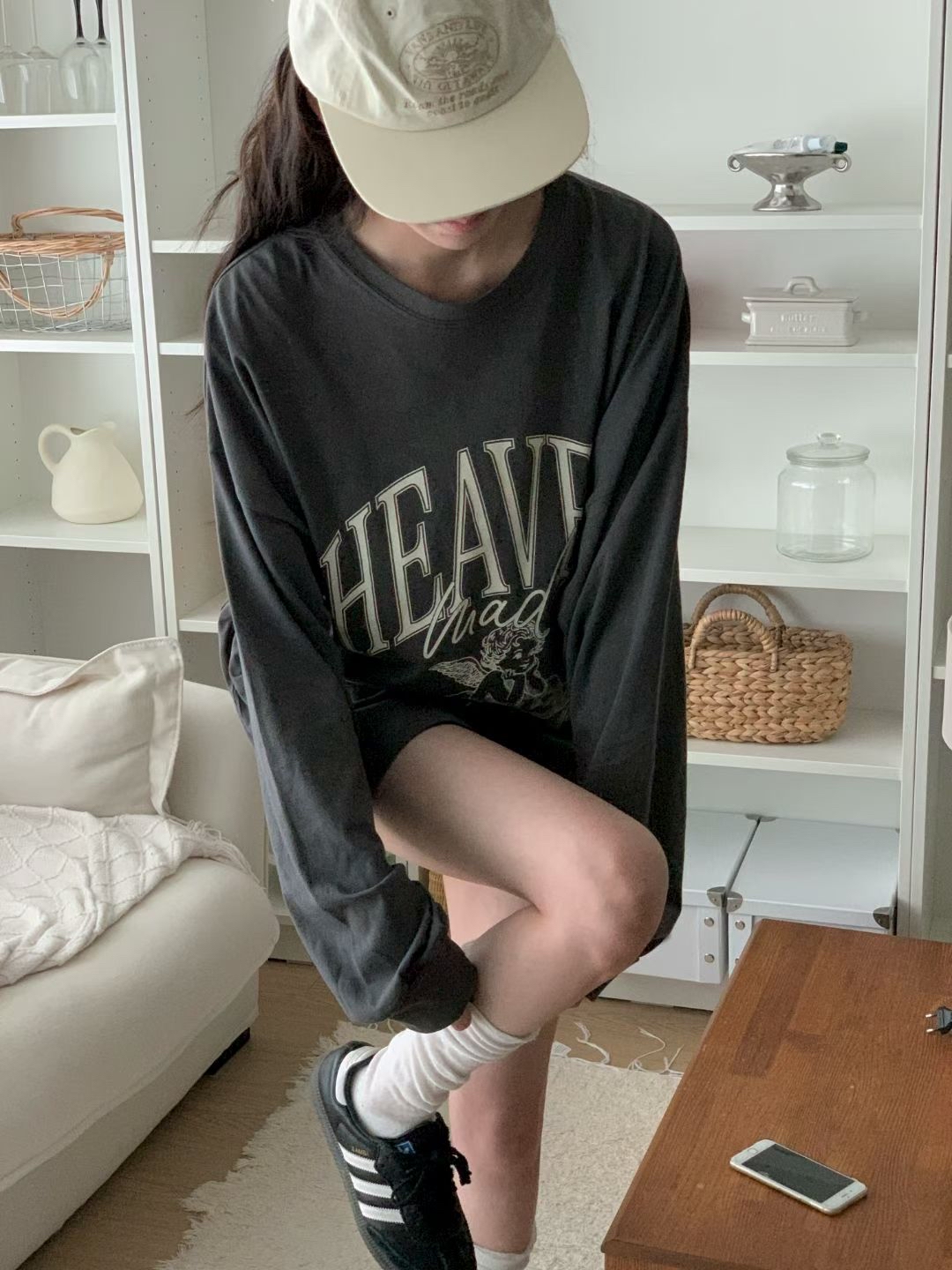 221684 “天使”側開叉長袖tee