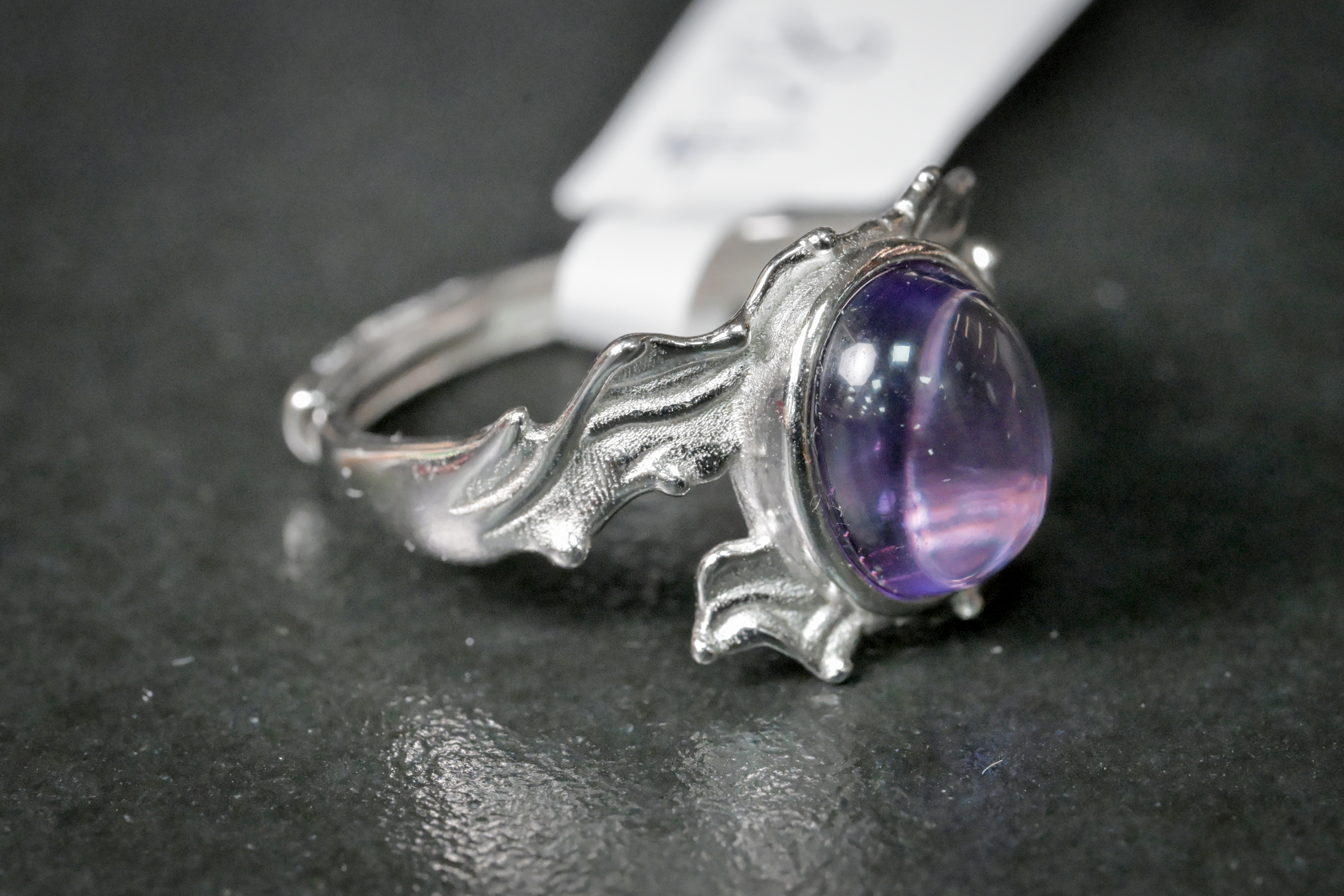 紫水晶純銀戒指 #028｜日信水晶 身心工房｜Amethyst Sterling Silver Ring #028