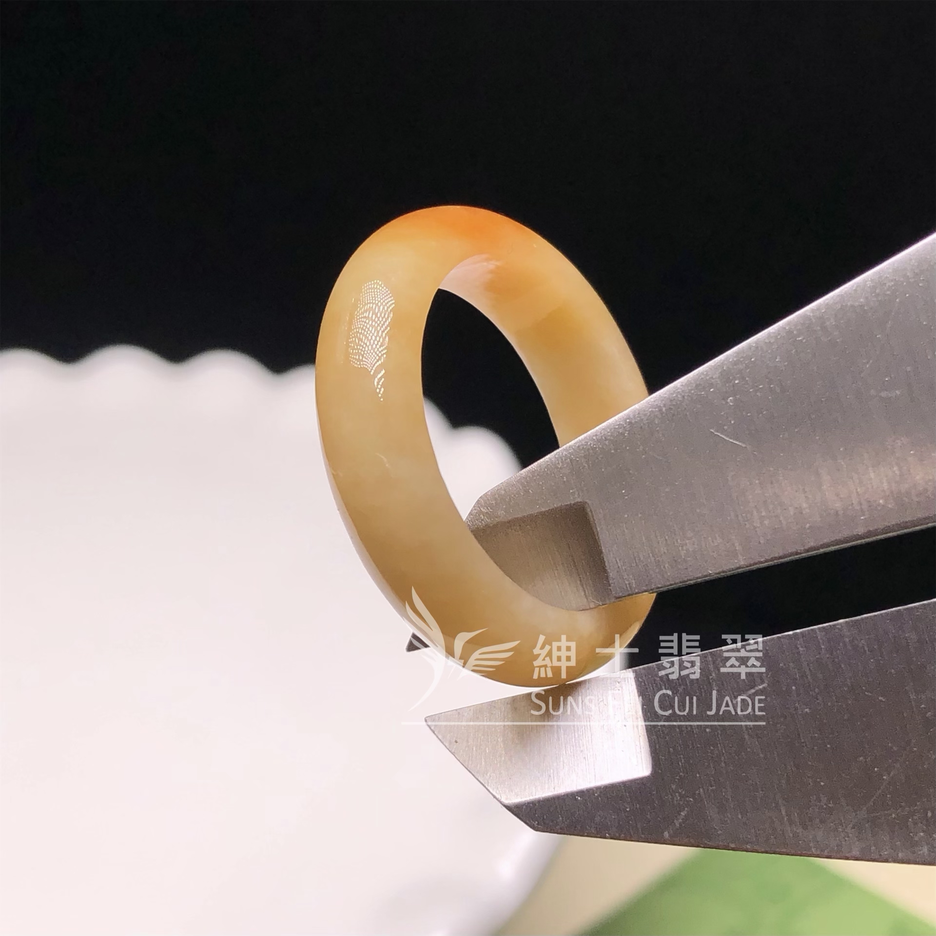 🎁滿色黃翡戒指(港圈17.5) #D00298 