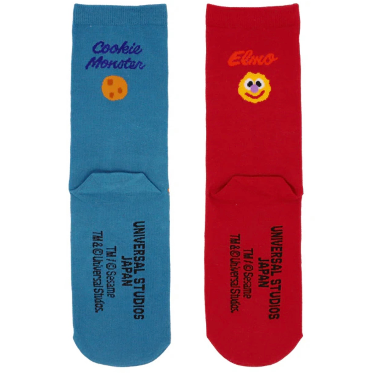 Cookie Monster/Elmo Socks