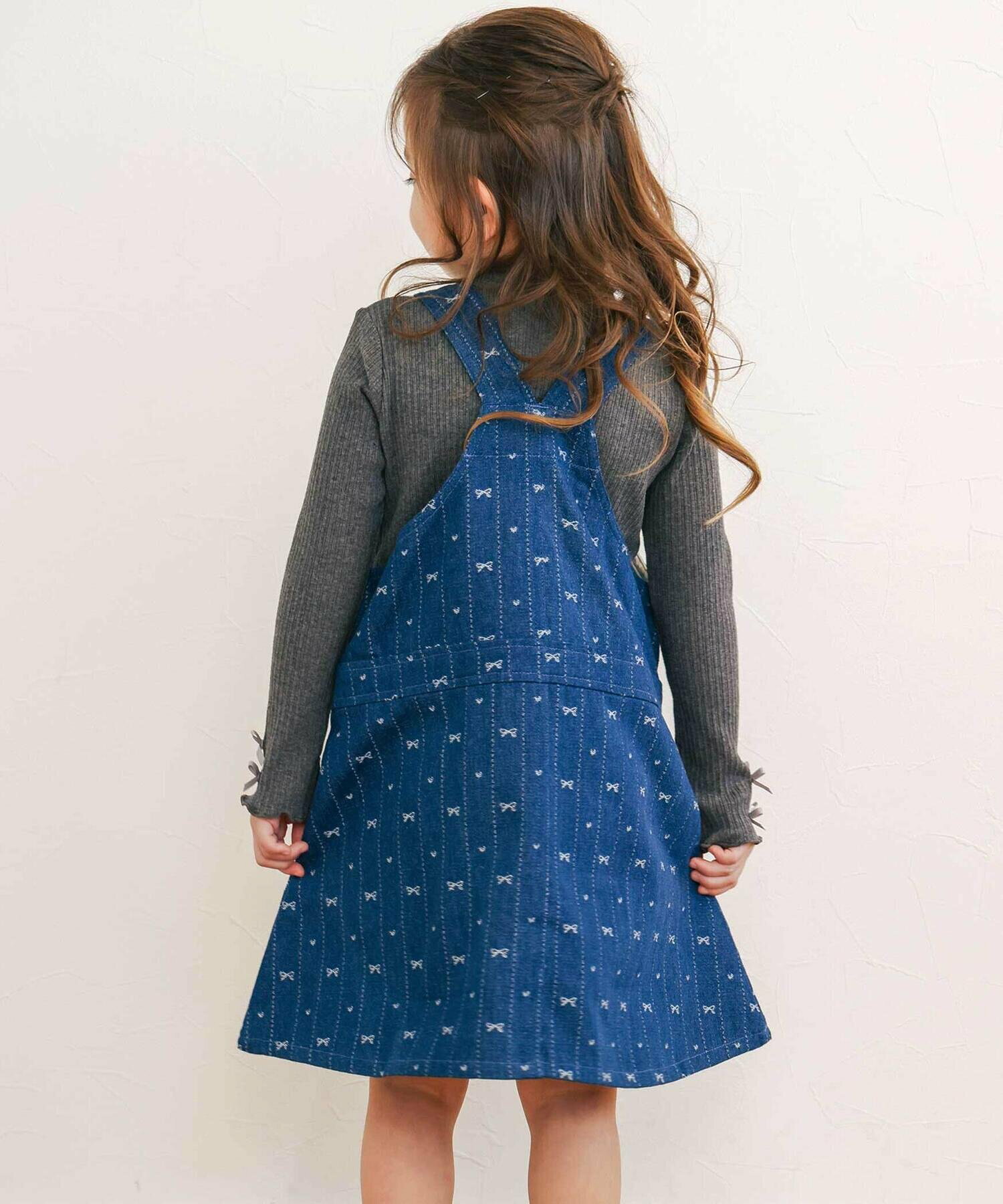 🆕【⭐訂購⭐】  日本直送🌀牛仔/斜紋布 碎花 刺繡 A-line #背帶裙🌀[ELDA-0023][260418]