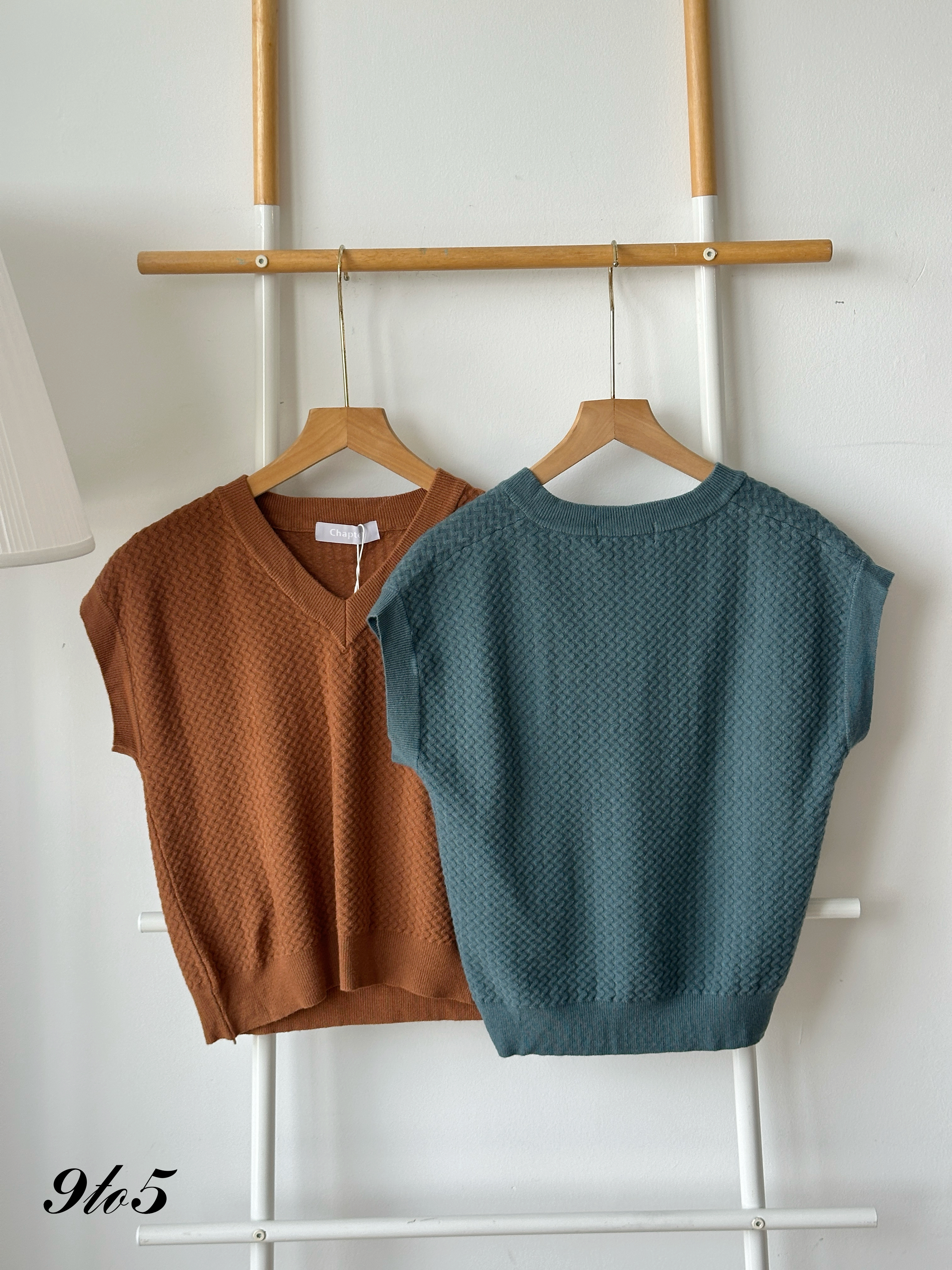 T4174 V Neck Knit Top - 3 Colors 