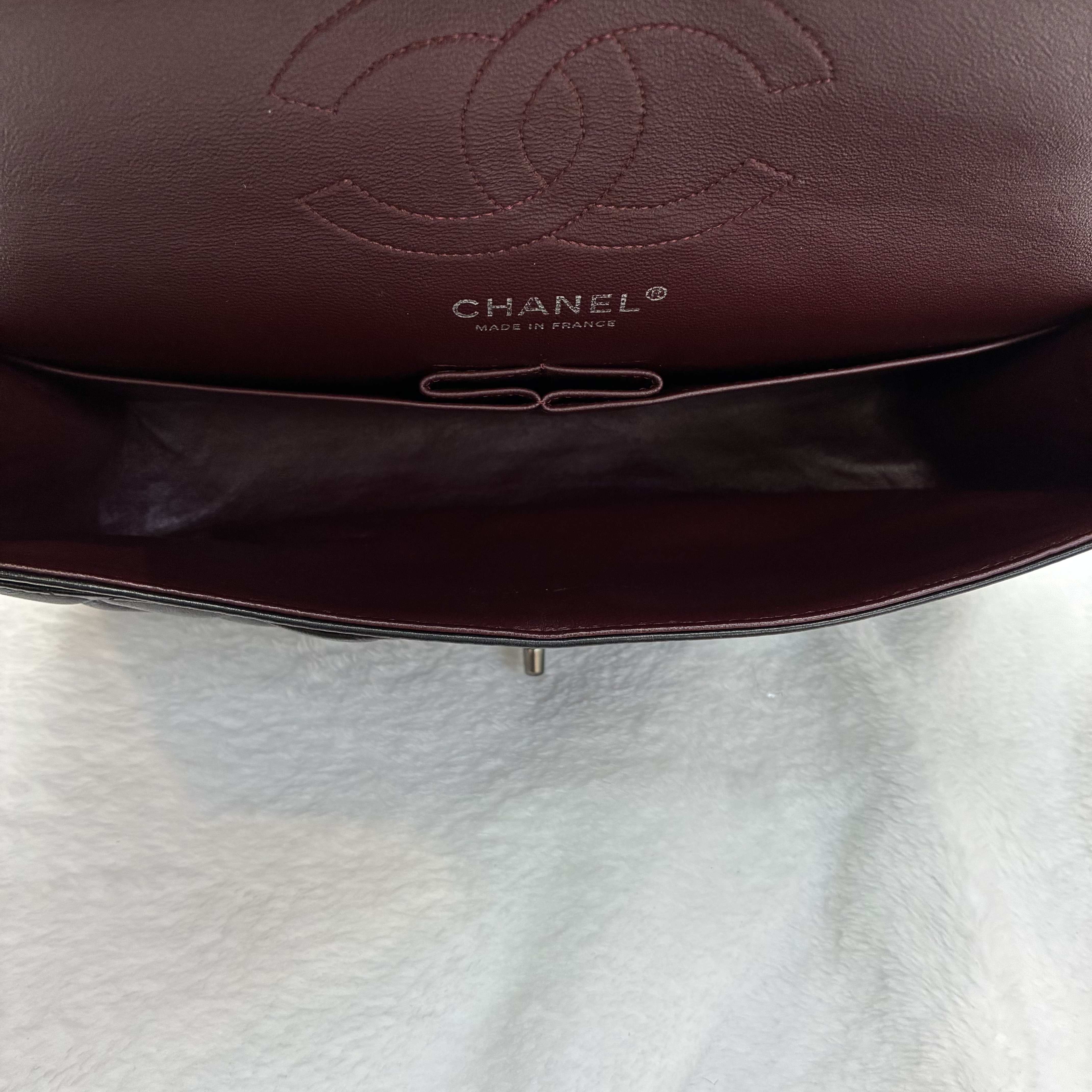 Chanel 香奈兒Classic Flap CF黑銀（做舊）中號