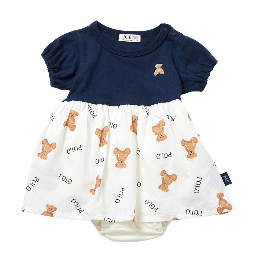 Polo Baby 格仔拼色連身裙 70/80cm 2色可選