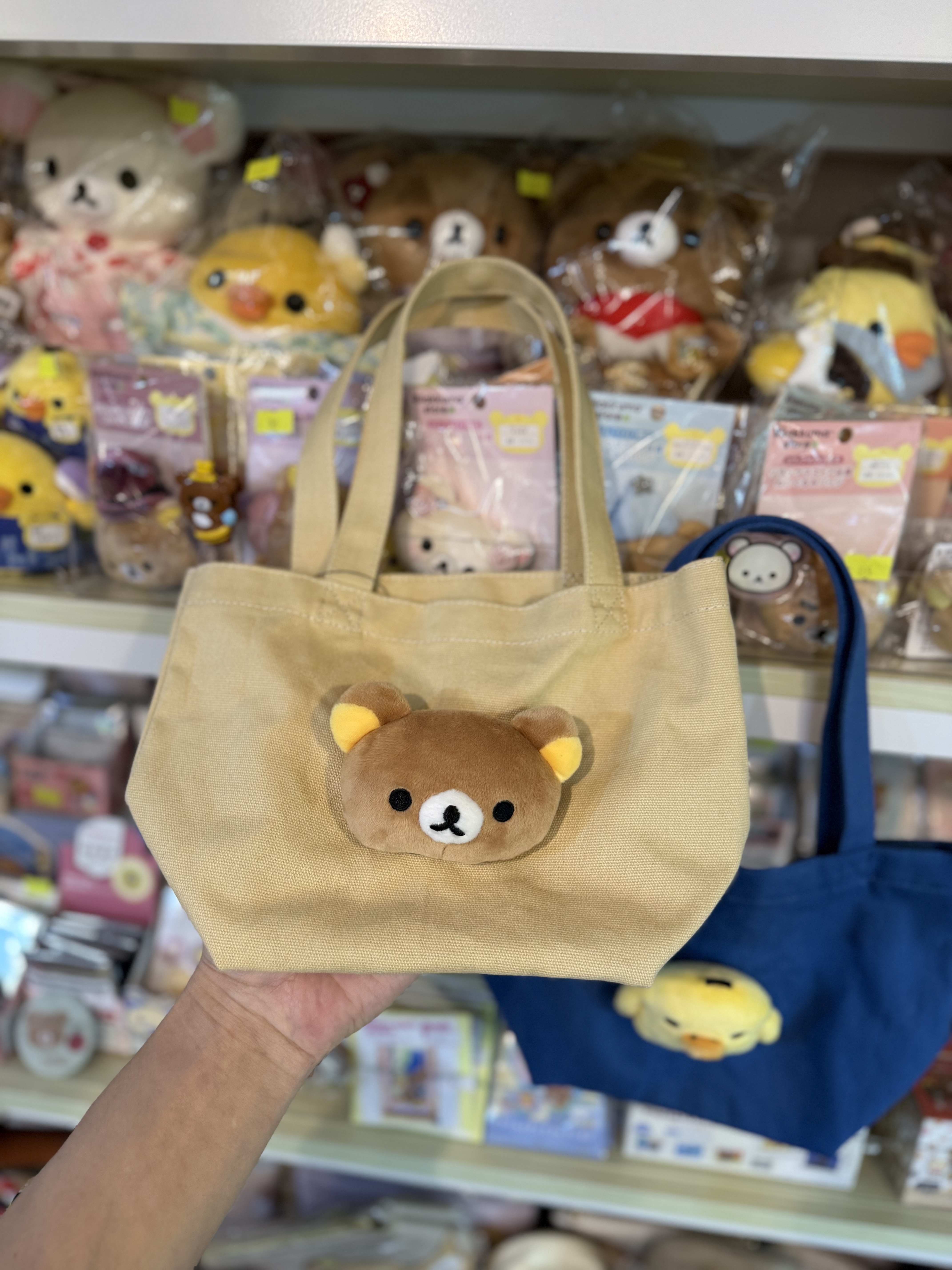 《現貨》全新日本專店限定 Rilakkuma立體頭仔手挽袋