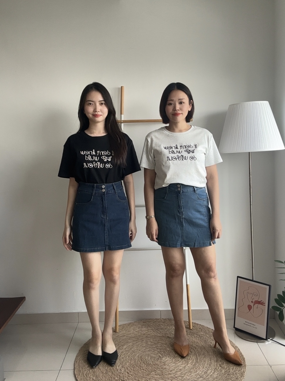 T4214 Embroidery Wording Tee - 4 Colors 