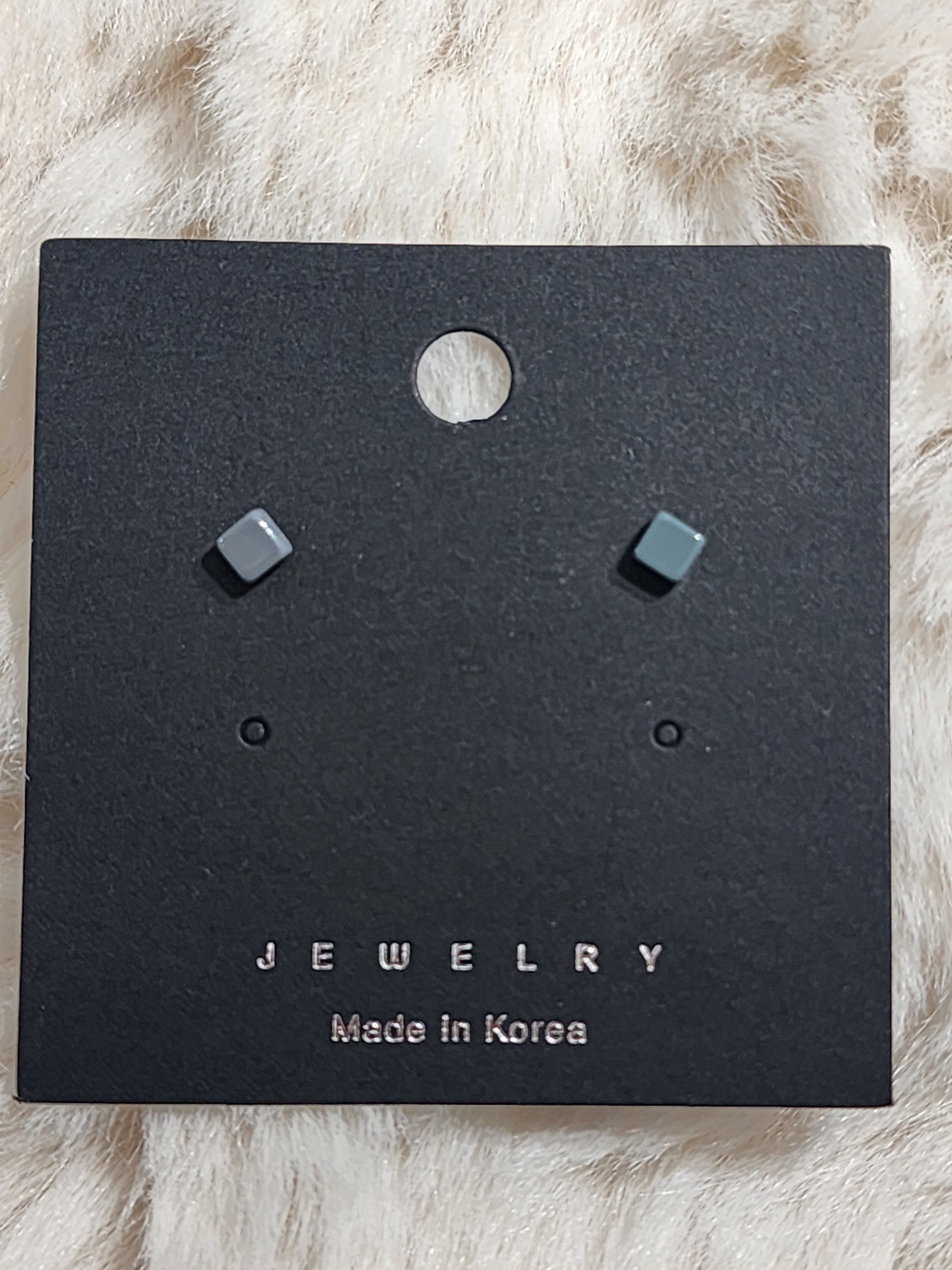 Ocr Mini Square Stud Earrings