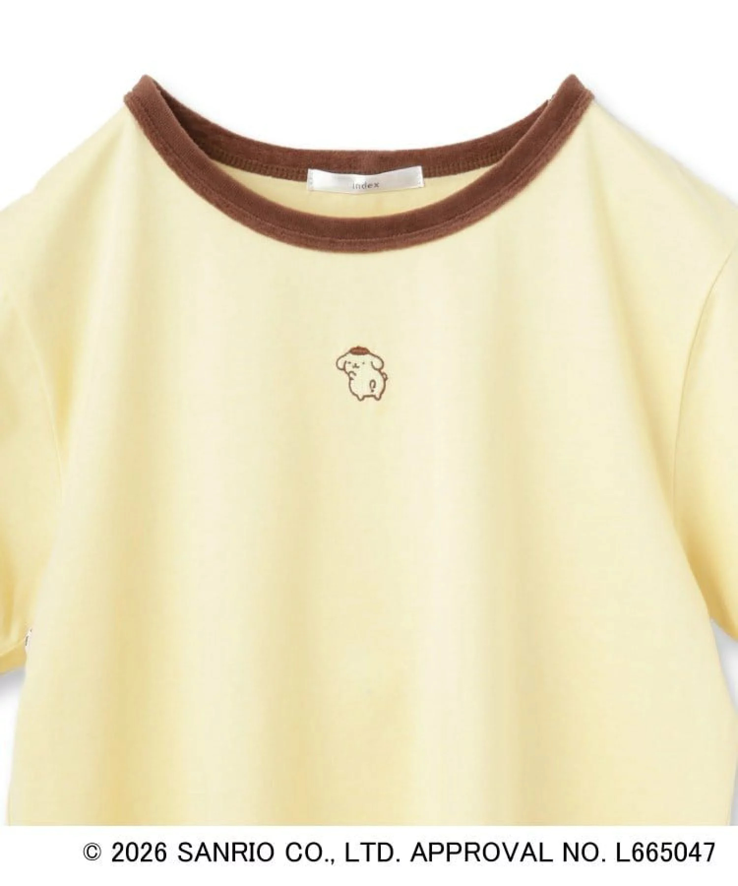 日本預訂📍日本index x 布甸狗30週年系列 - 絨面邊短袖Tee