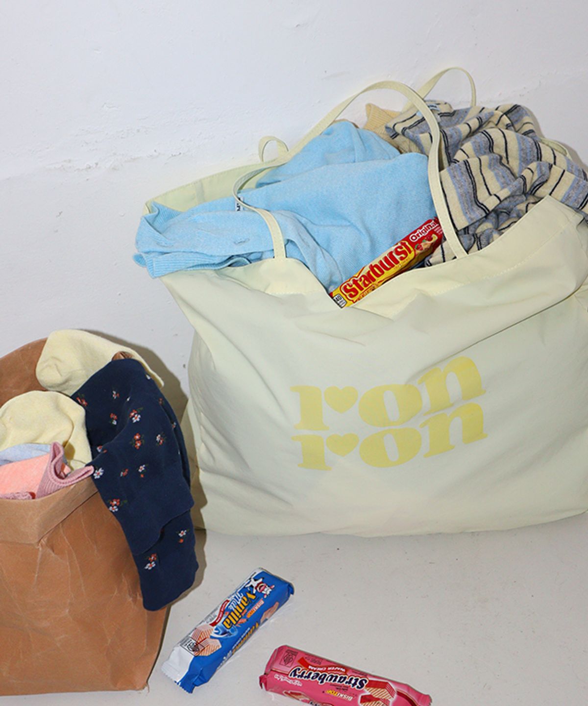 🇰🇷訂購｜ronron 26｜LOGO NYLON SHOPPER  5色 