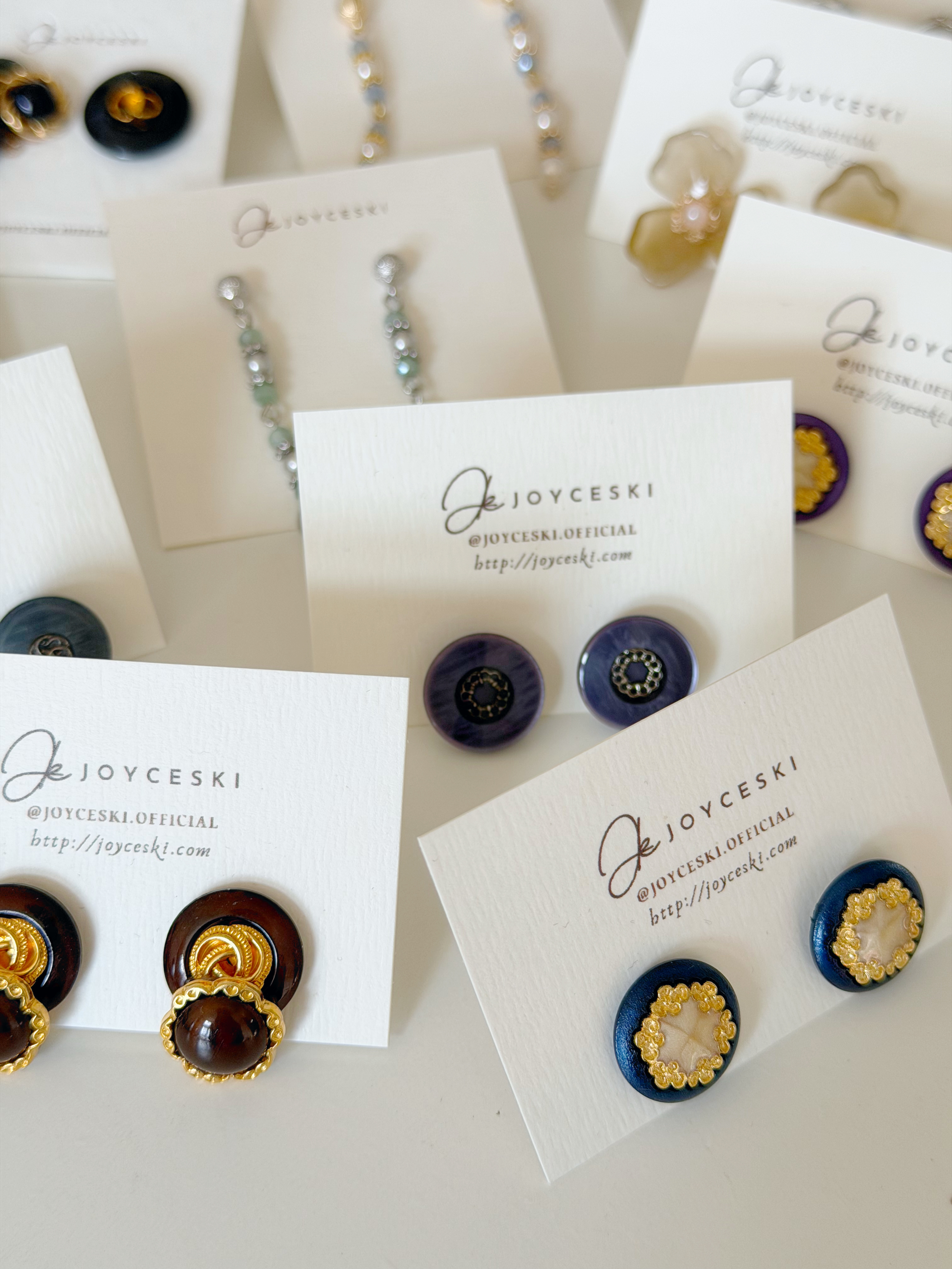 一月福袋set (復古鈕扣耳環/橡根款）