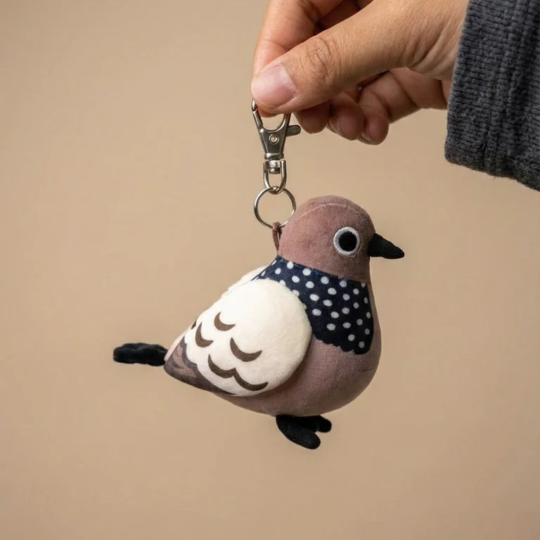 咕姑固 珠頸斑鳩發聲公仔掛飾