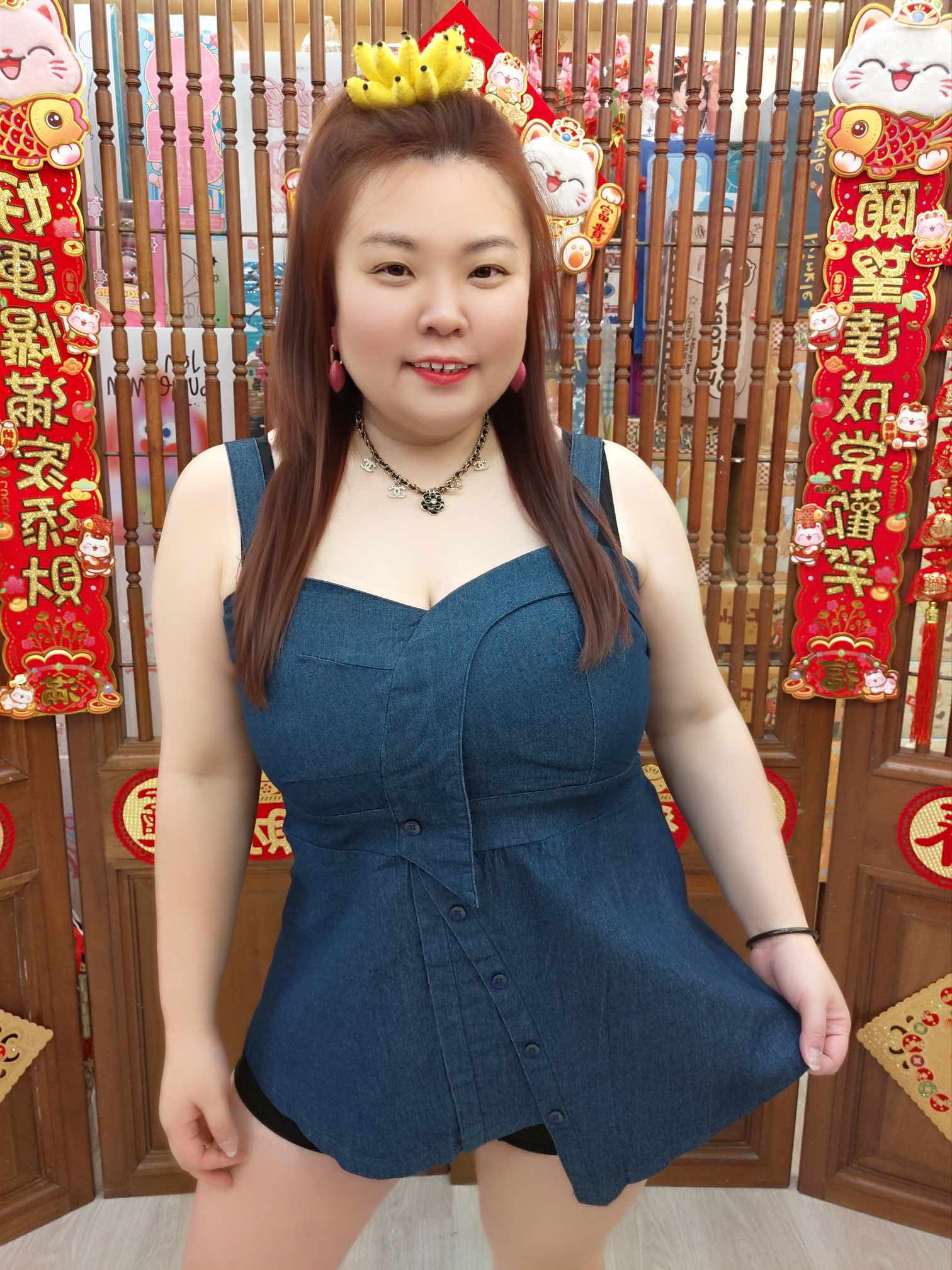 NBD06 TW#5819 牛仔吊带设计款上衣