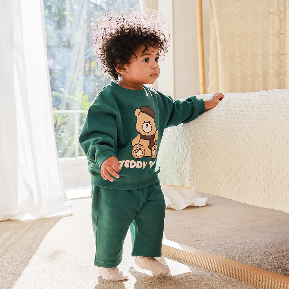 UBMOM 2023 Winter Teddy Series Berry Teddy 長褲-綠色