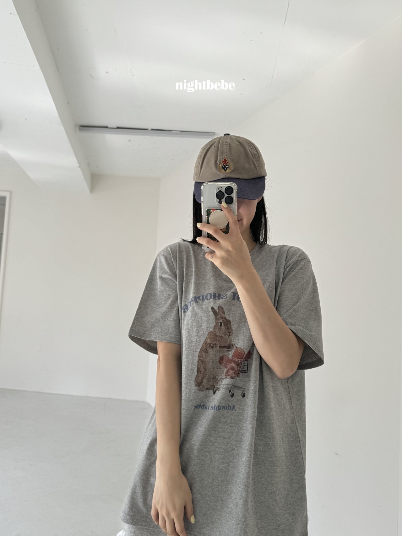 Nightbebe | 親子Tee(Dark grey M100-110/Adult)